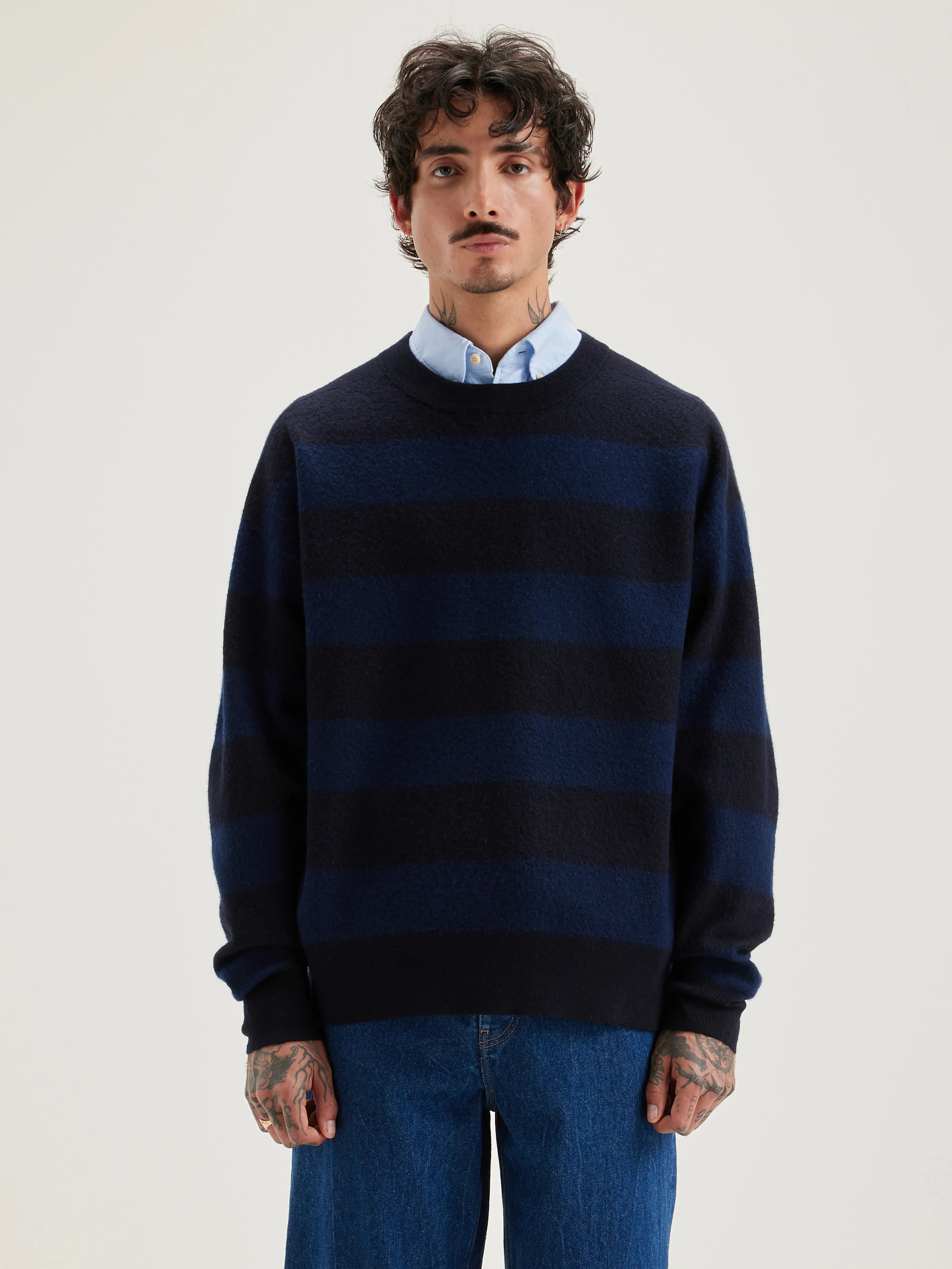 Goityn Crew-neck Sweater - Ink / Navy For Men | Bellerose