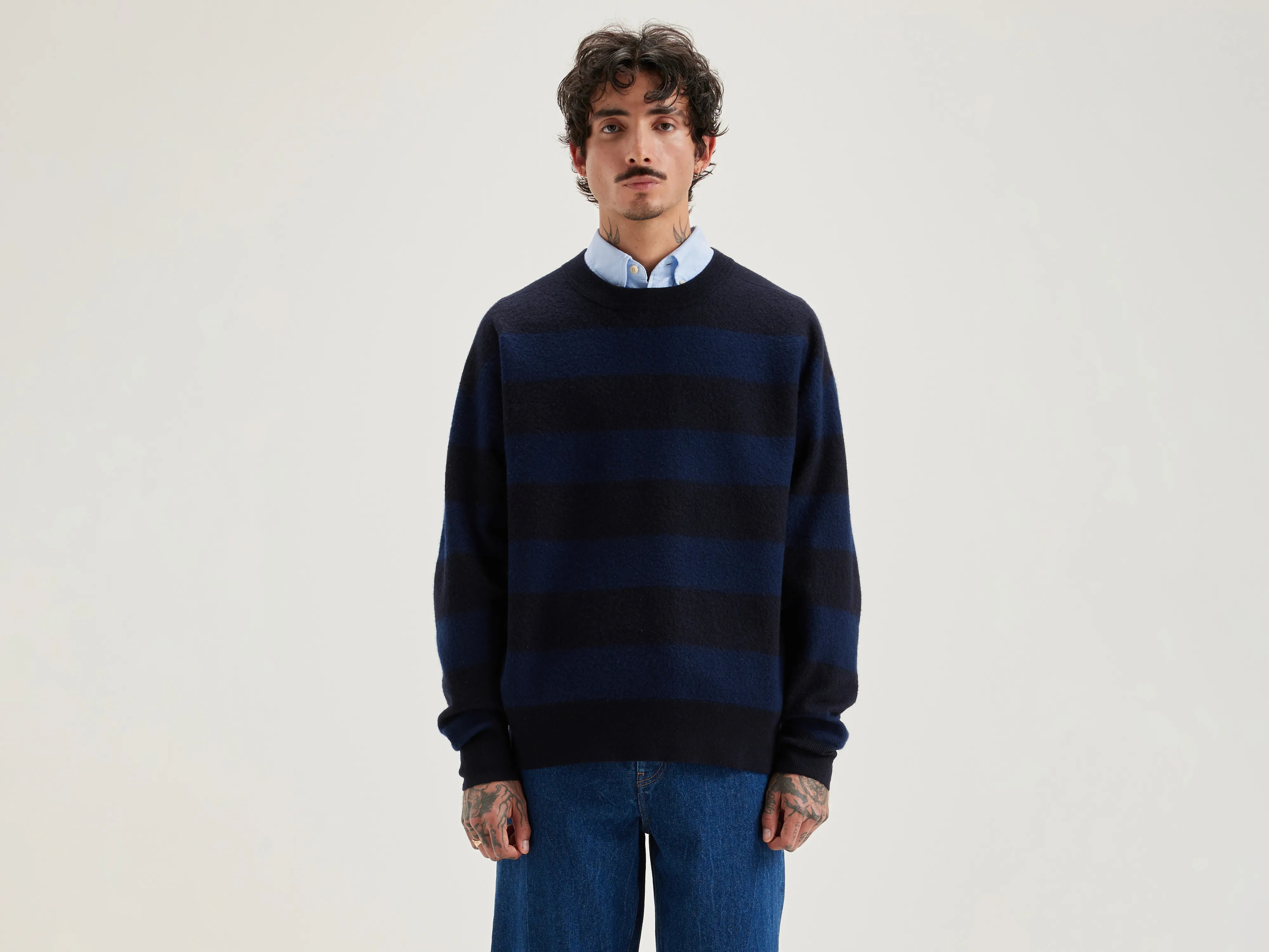 Goityn Crew-neck Sweater - Ink / Navy For Men | Bellerose