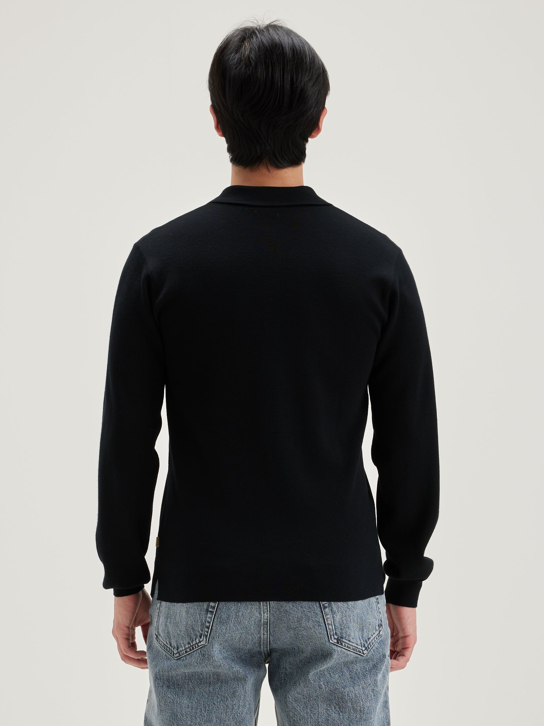 Pull Style Polo Dynol - Black blue Pour Homme | Bellerose