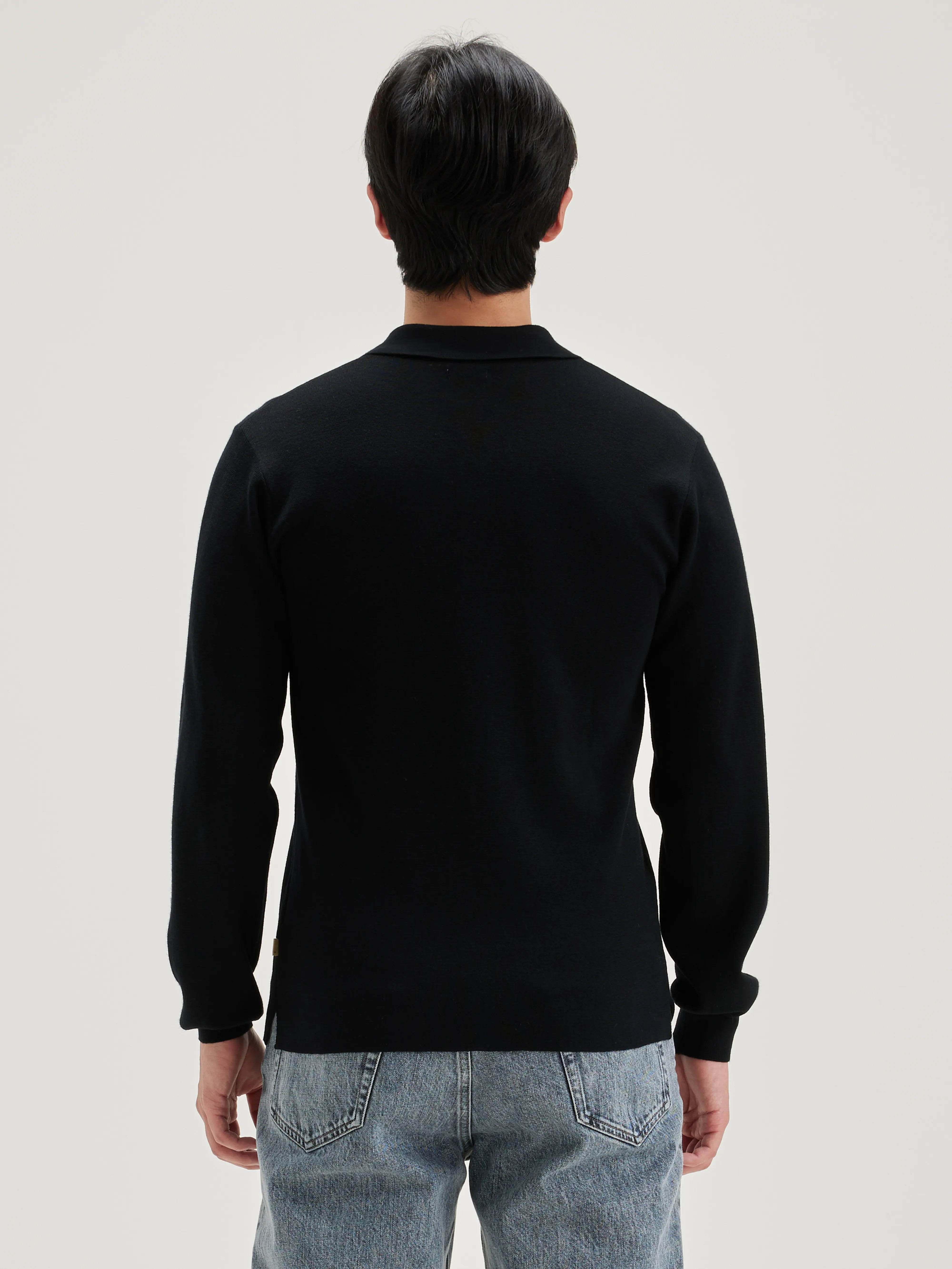 Pull Style Polo Dynol - Black blue Pour Homme | Bellerose