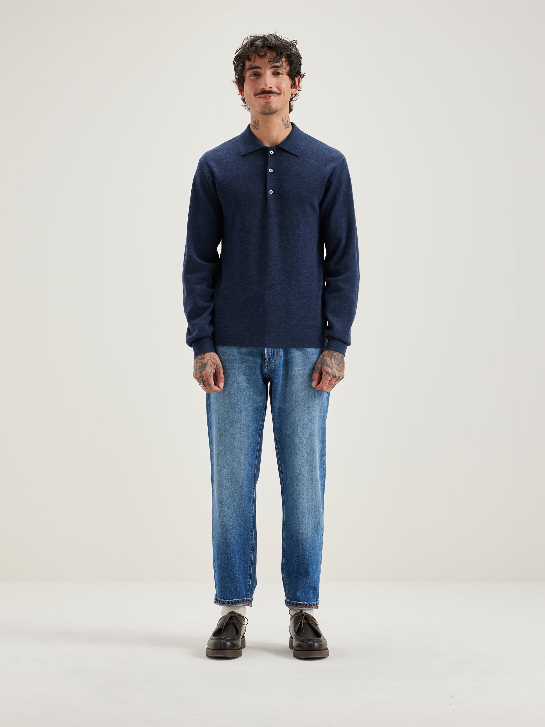 Dynol Polo-style Sweater - Night shadow For Men | Bellerose