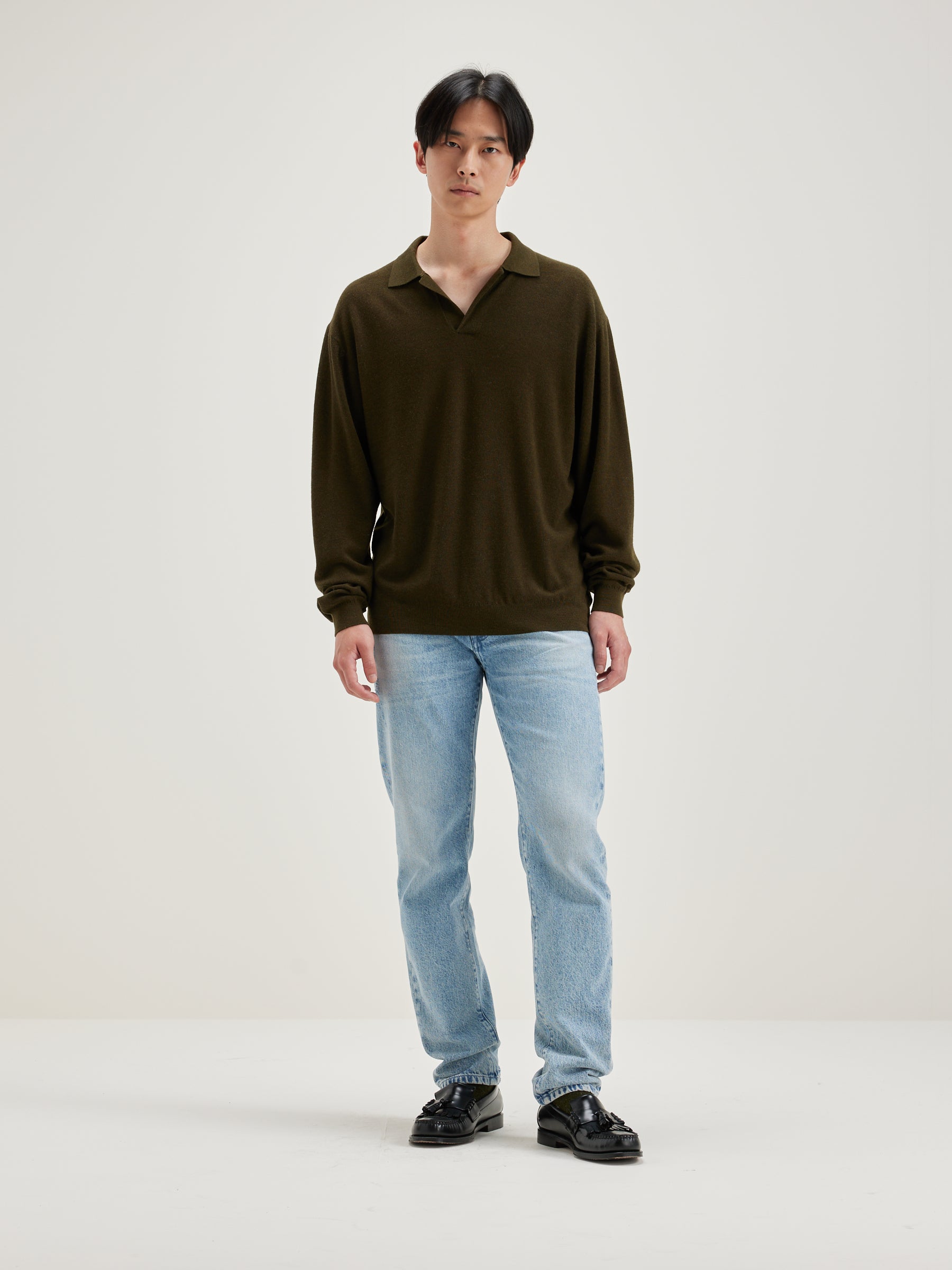 Pull Style Polo Alot - Olive Pour Homme | Bellerose