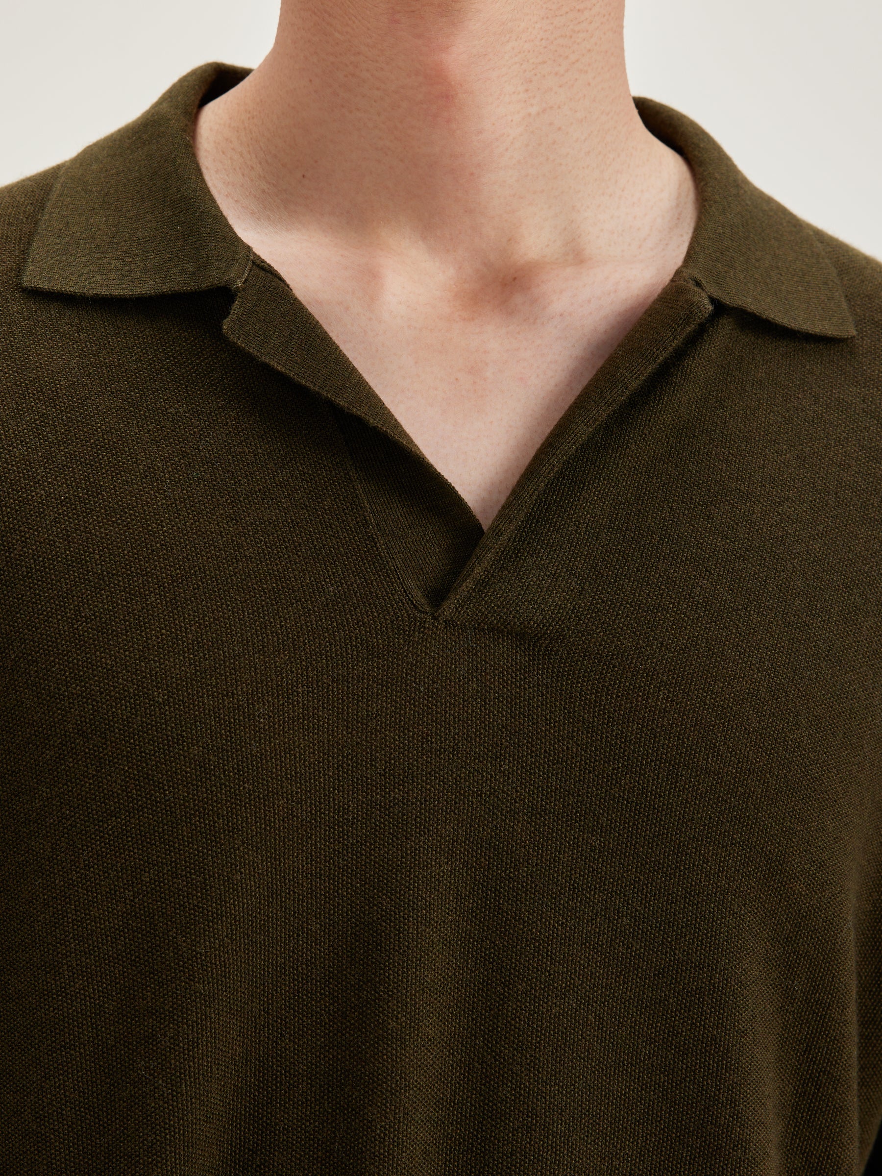 Pull Style Polo Alot - Olive Pour Homme | Bellerose