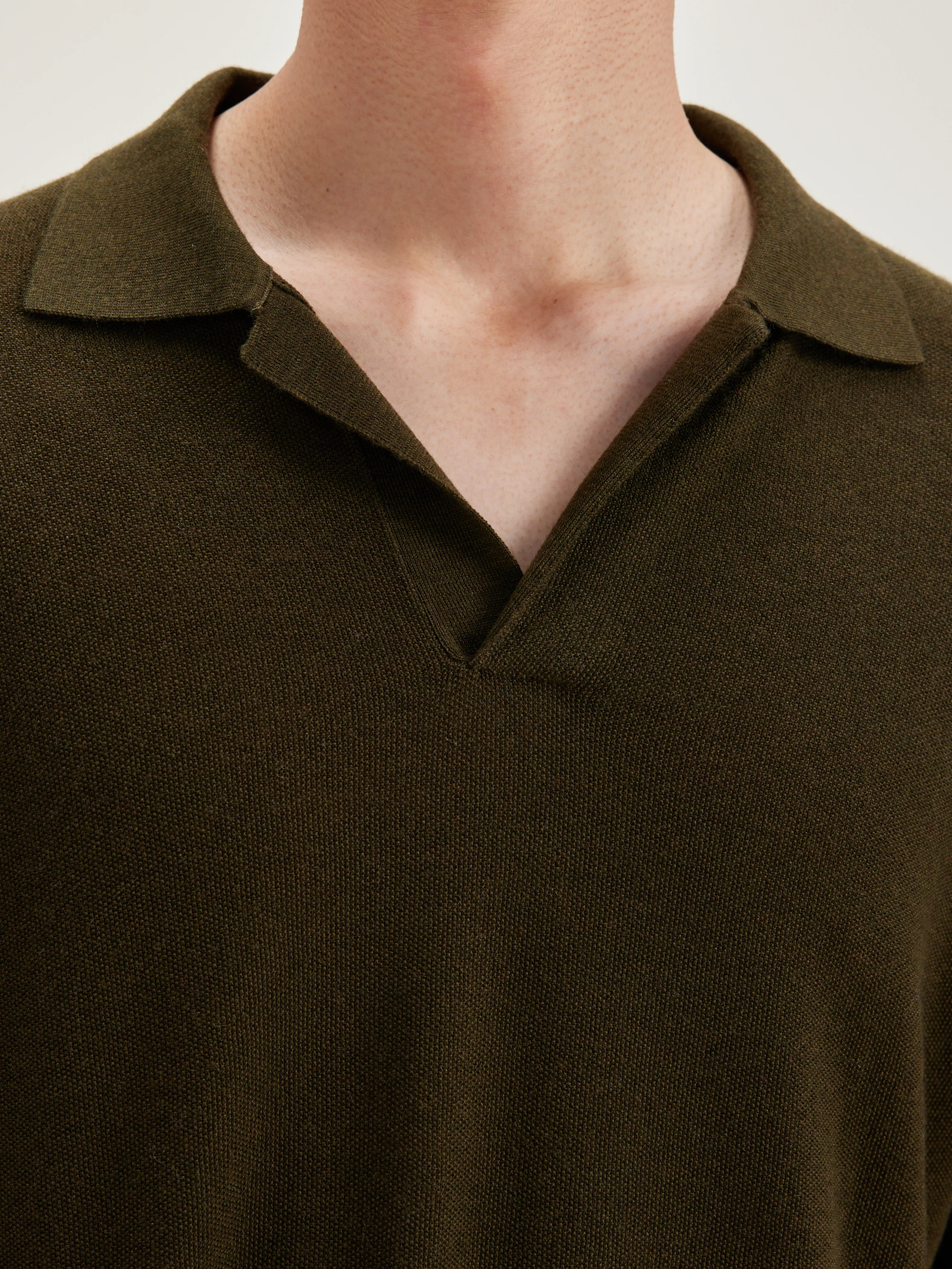 Pull Style Polo Alot - Olive Pour Homme | Bellerose