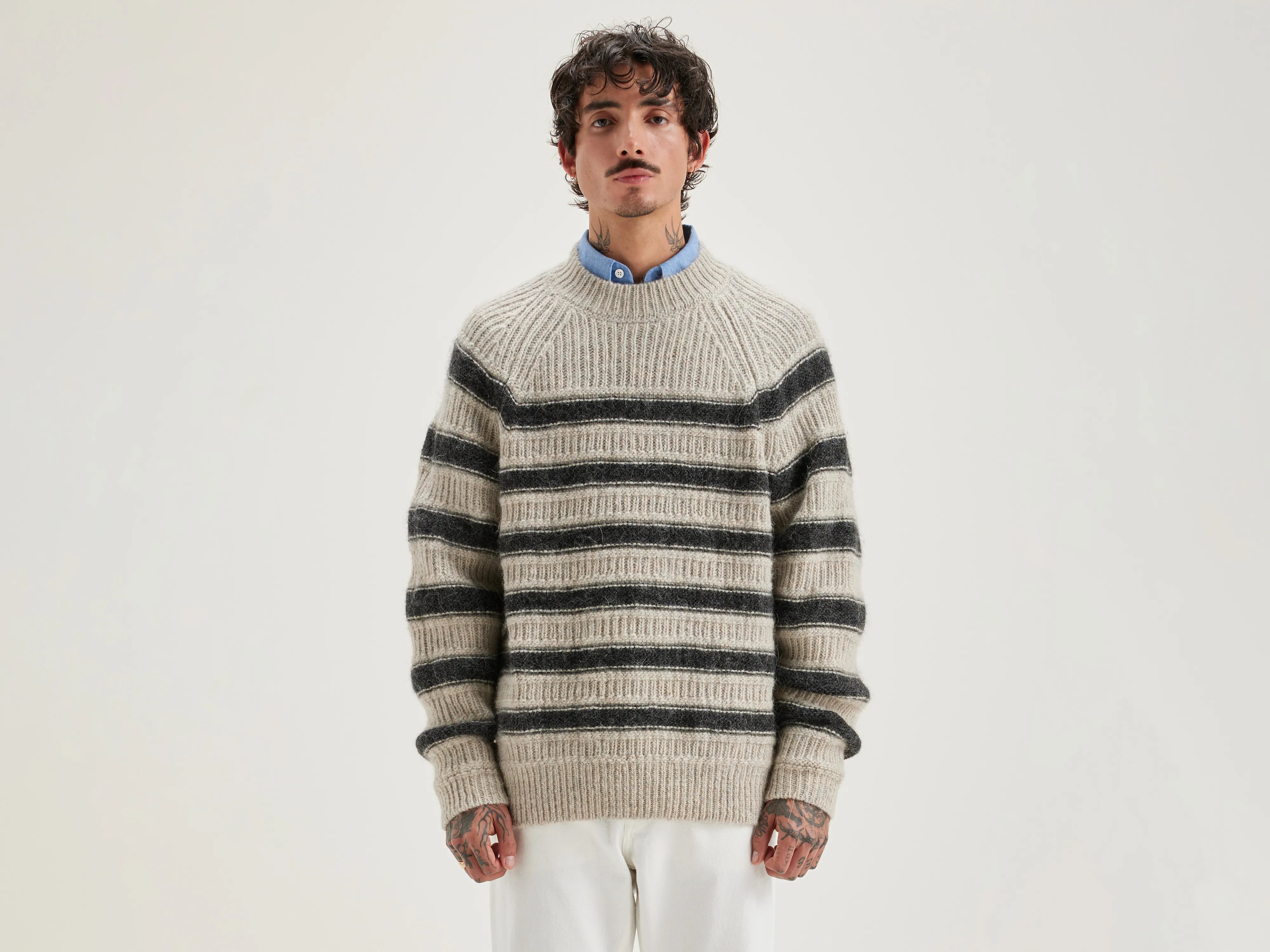 Pull col rond Lidon (242 / M / STRIPE A)