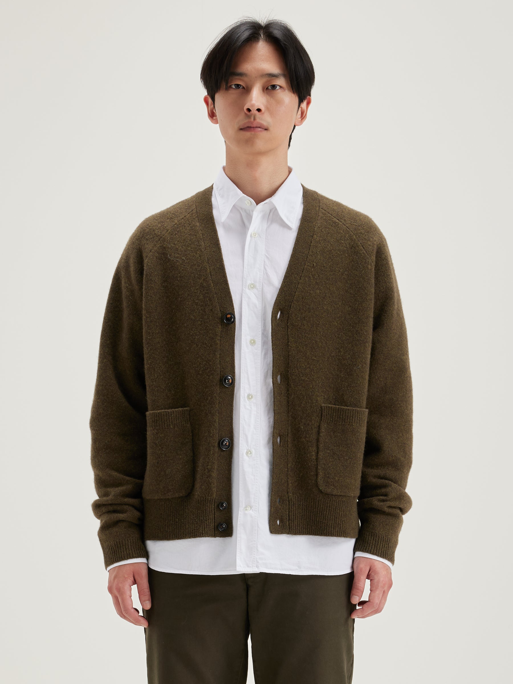 Geican V-neck Cardigan - Military For Men | Bellerose