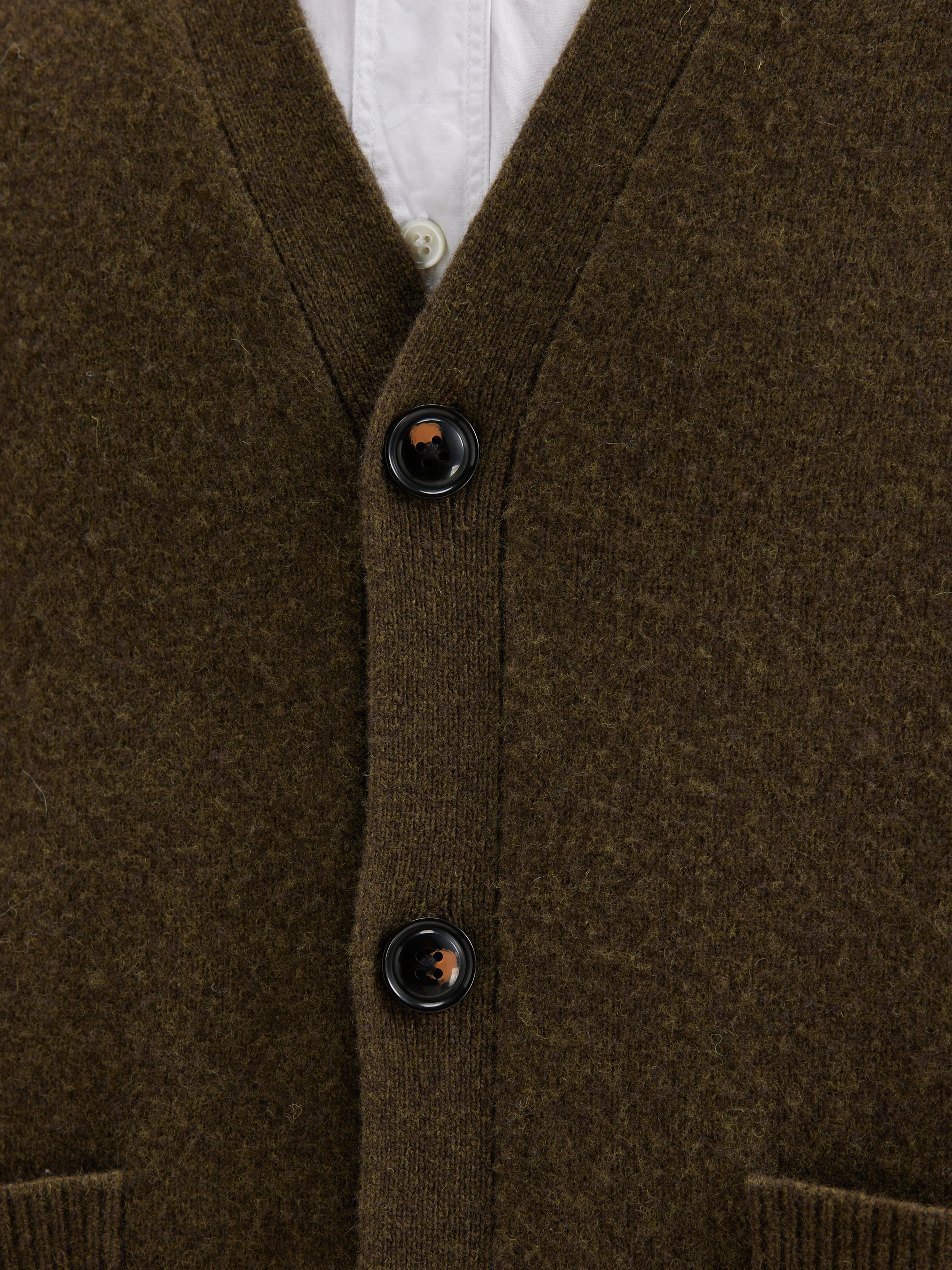 Cardigan Col V Geican - Military Pour Homme | Bellerose