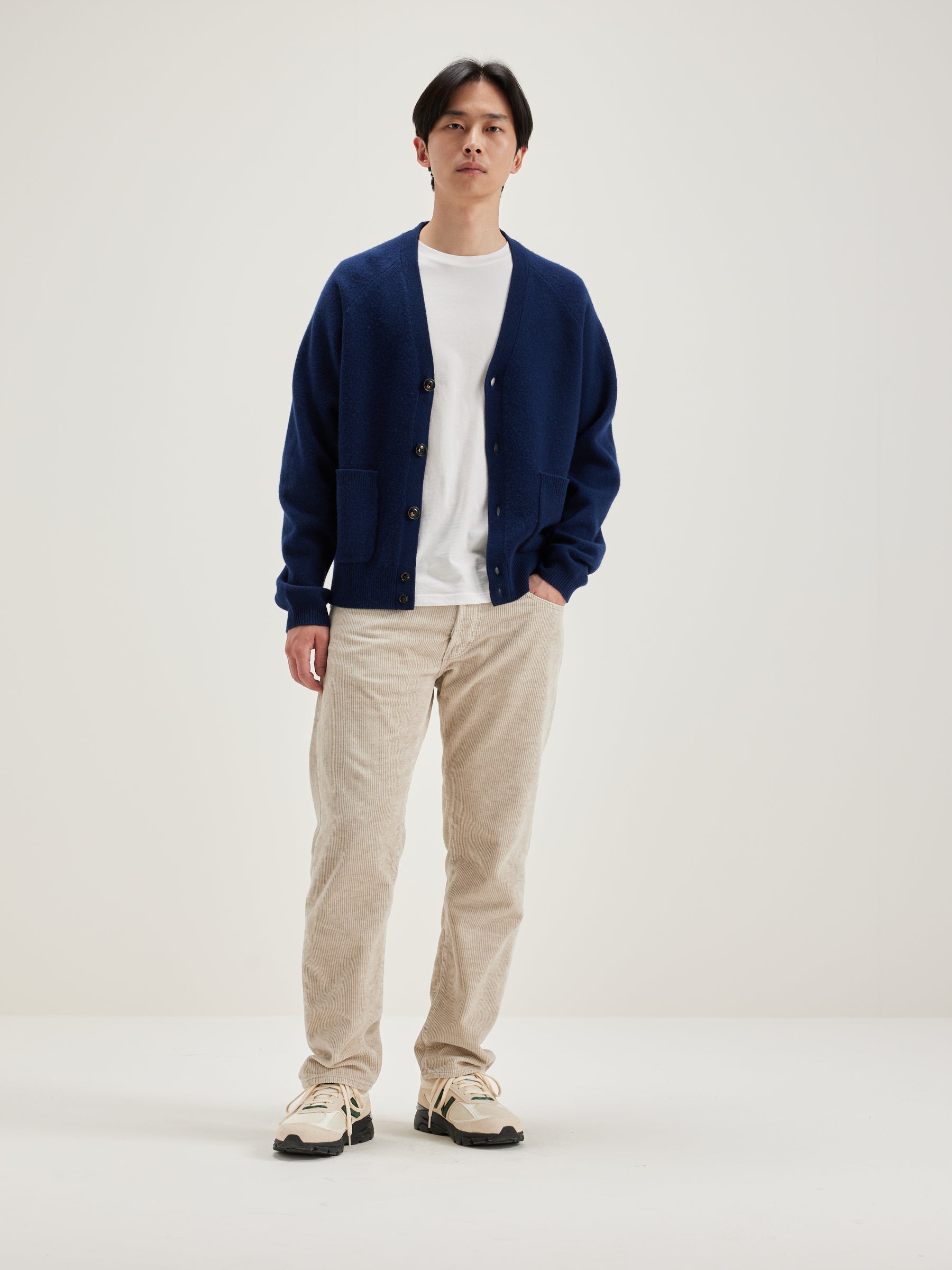 Geican V-neck Cardigan - Naval For Men | Bellerose