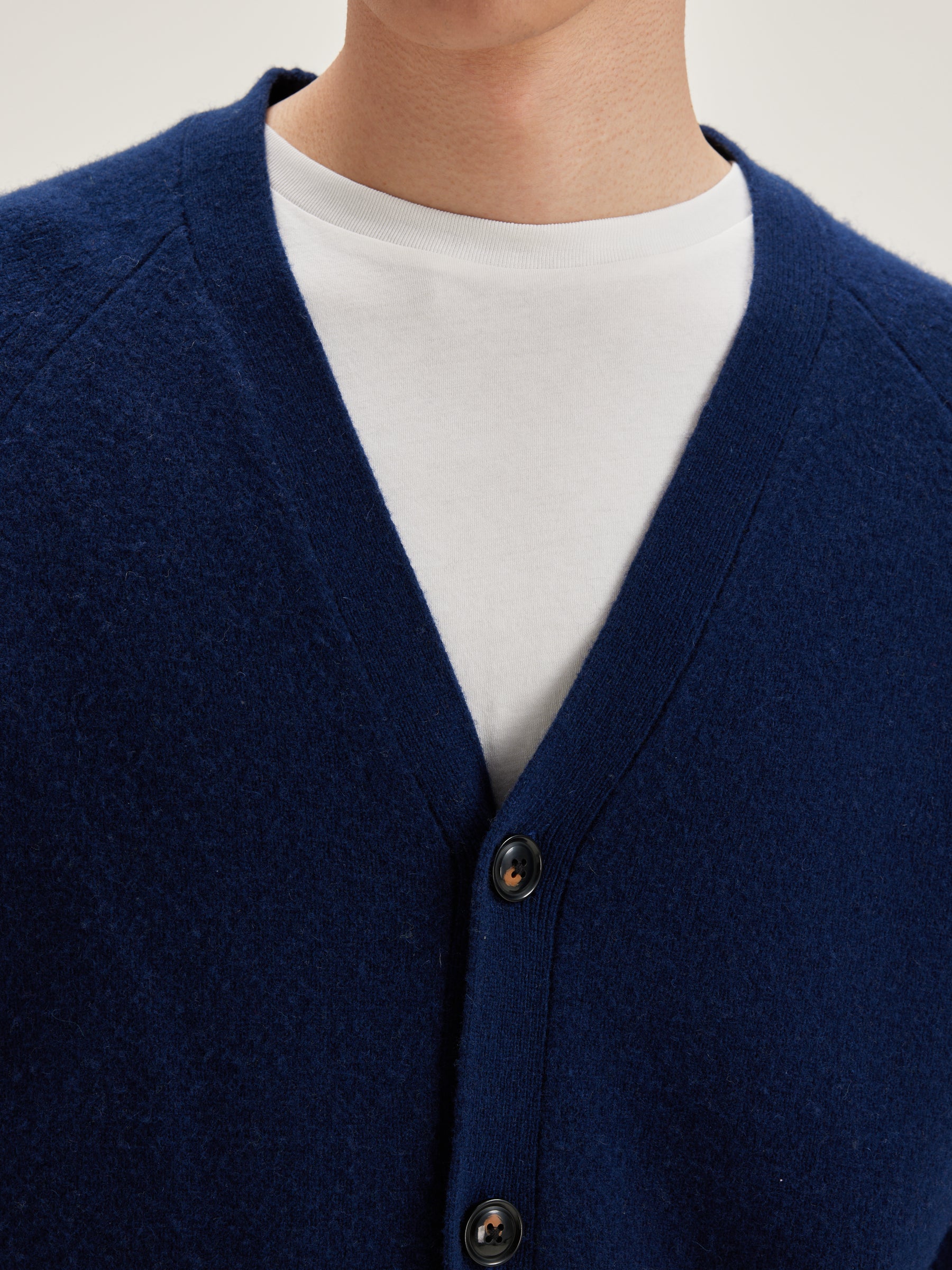 Geican V-neck Cardigan - Naval For Men | Bellerose