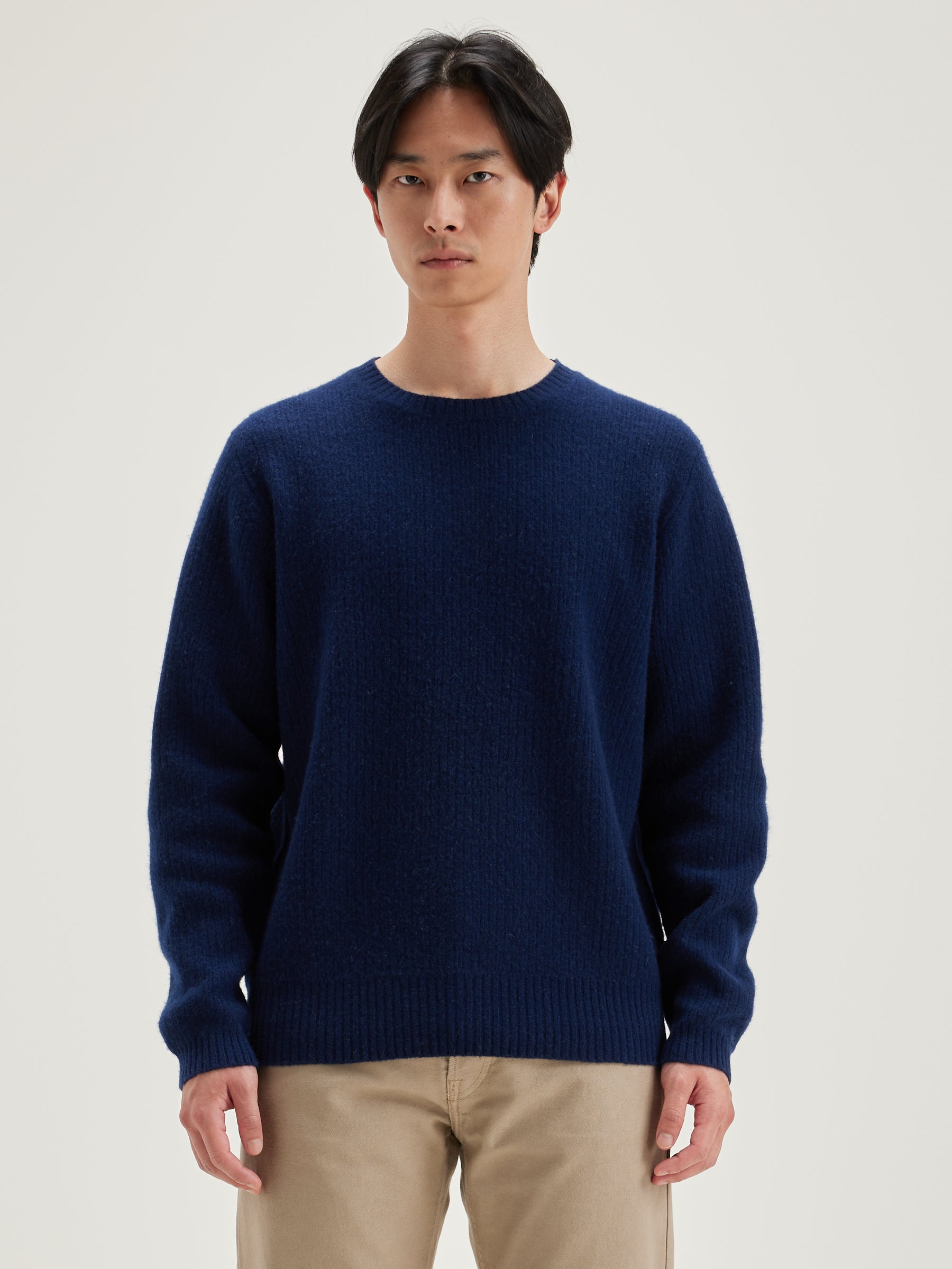 Geich Crew-neck Sweater - Naval For Men | Bellerose