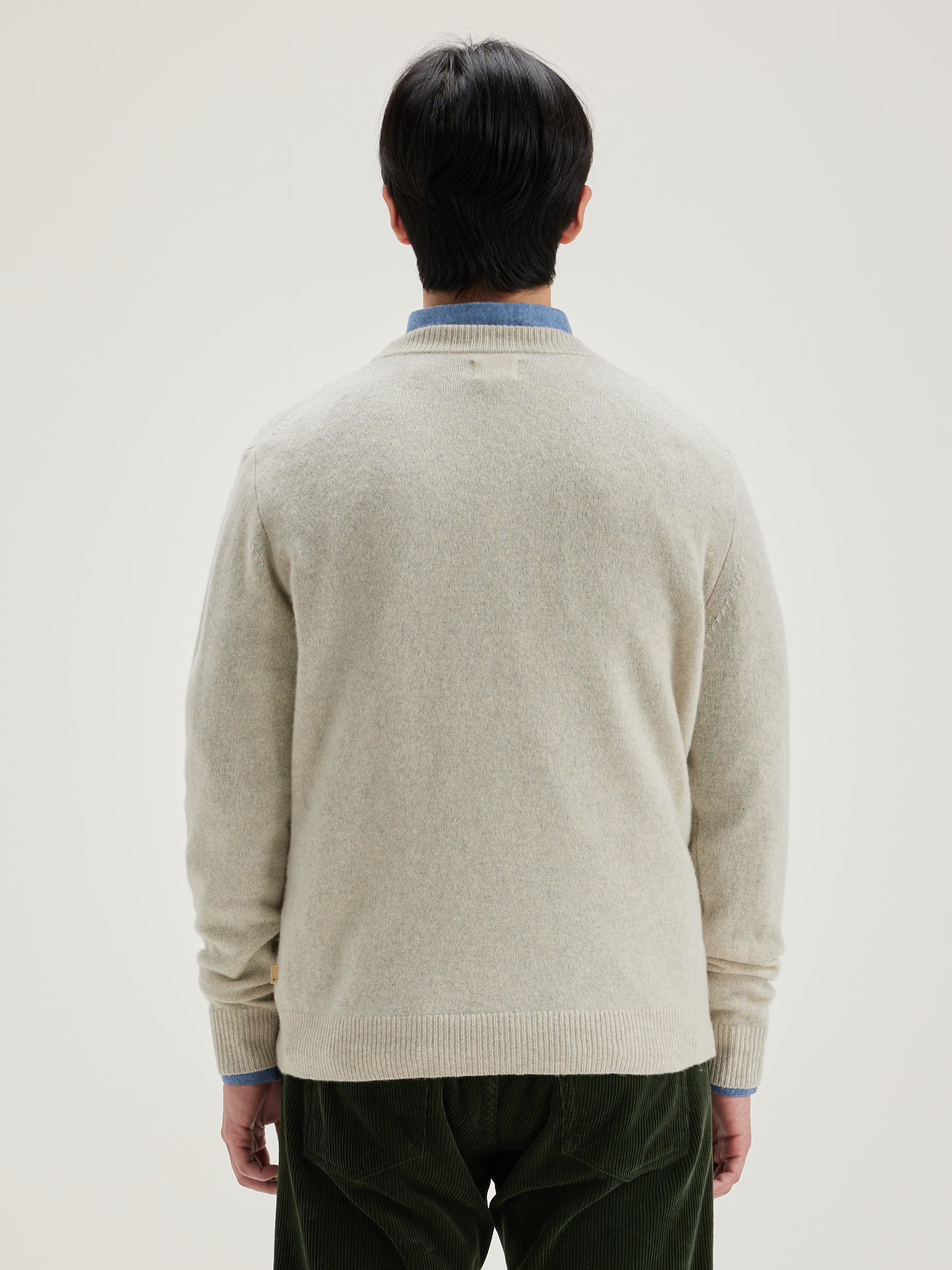 Donoon Crew-neck Sweater - Oyster For Men | Bellerose