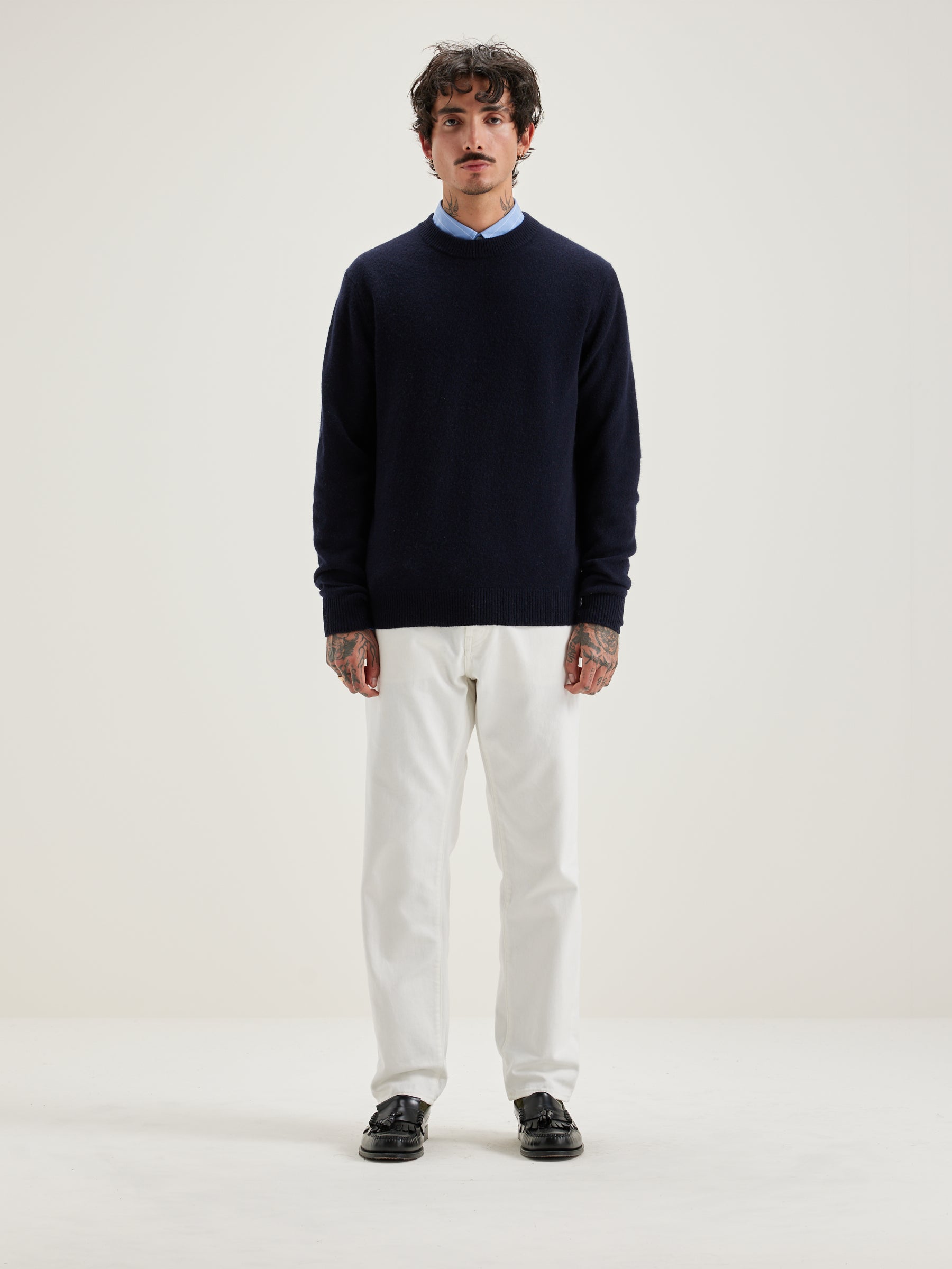 Donoon Crew-neck Sweater - Navy For Men | Bellerose