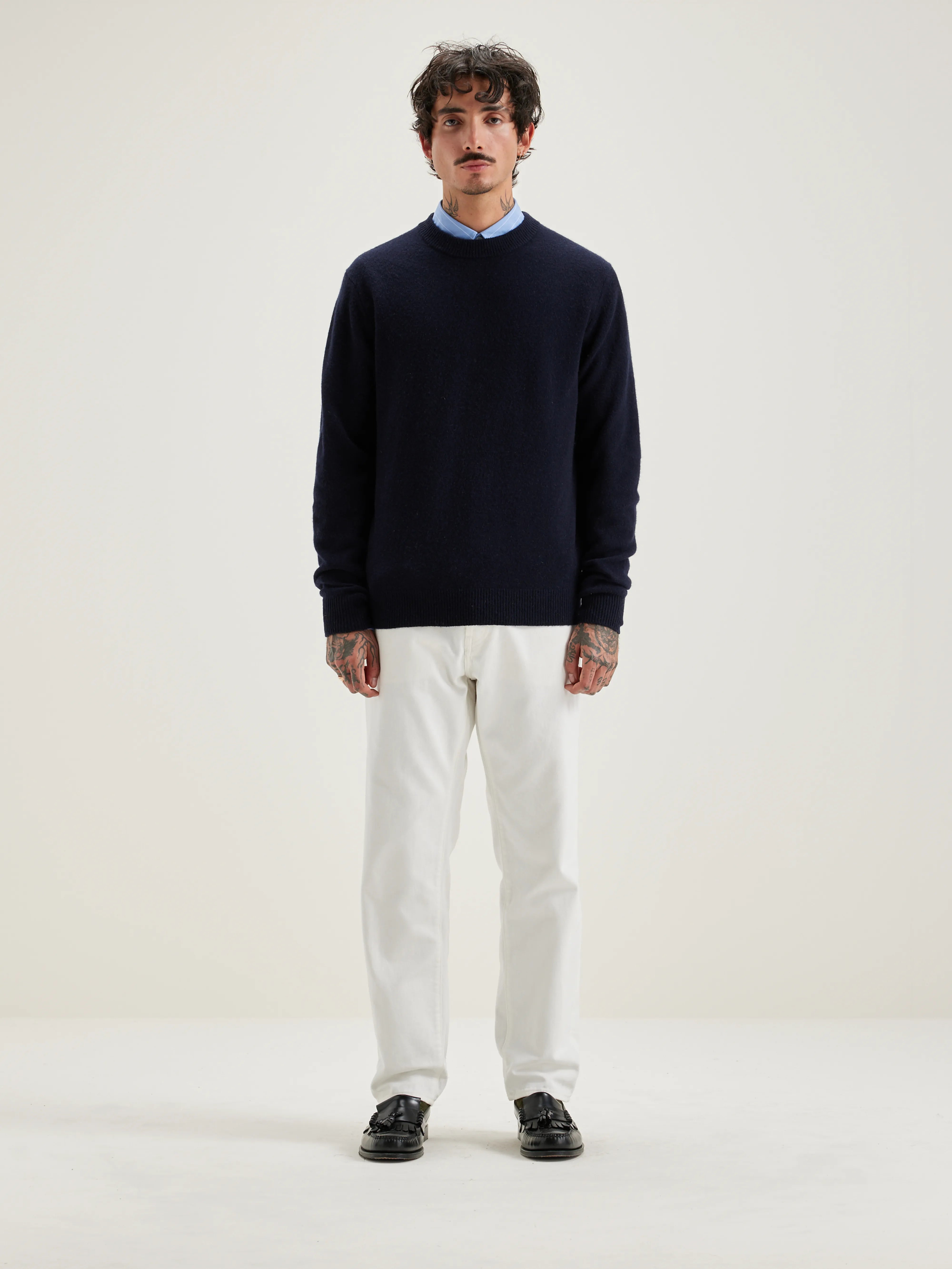 Pull Col Rond Donoon - Navy Pour Homme | Bellerose