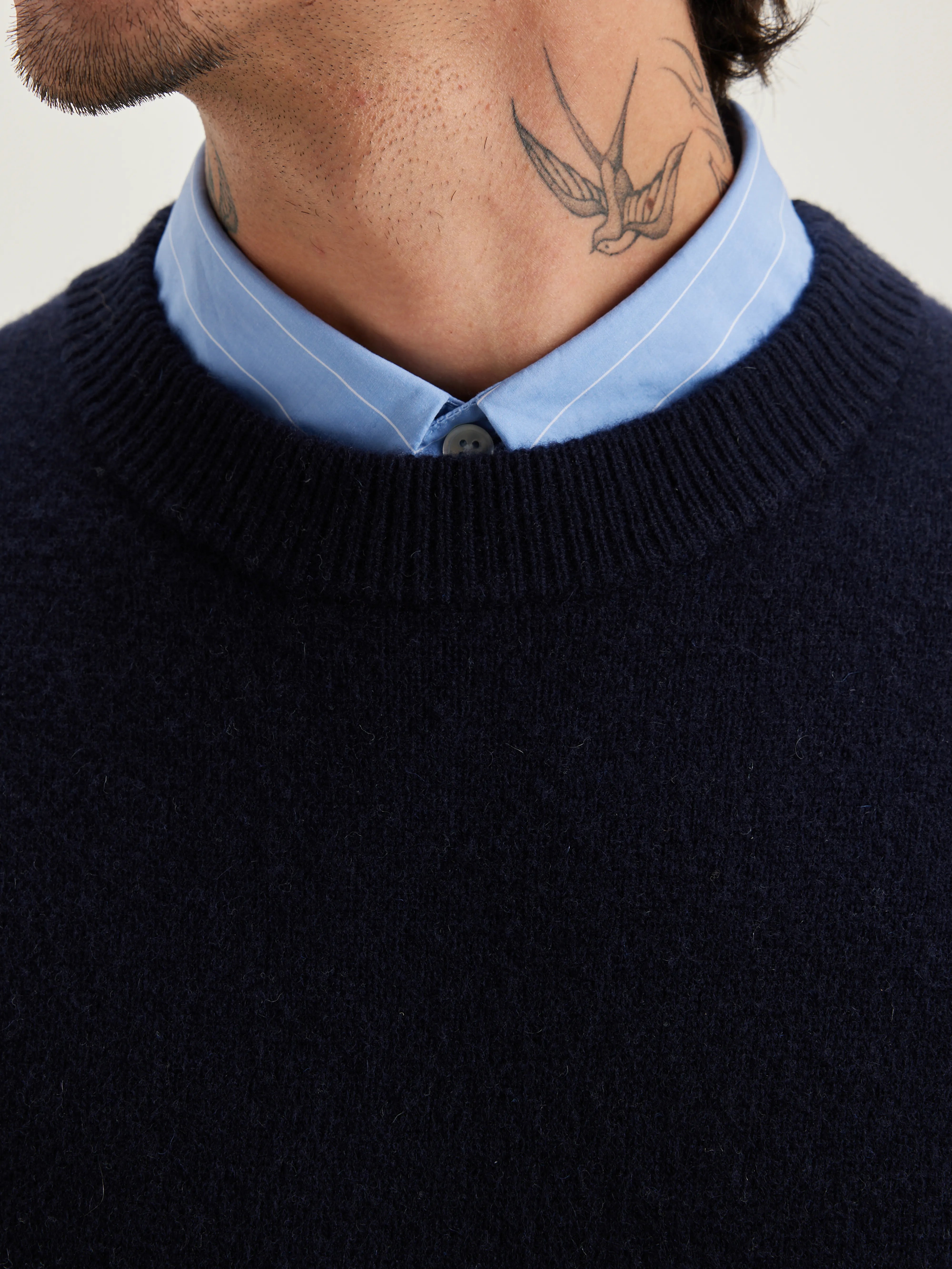 Pull Col Rond Donoon - Navy Pour Homme | Bellerose