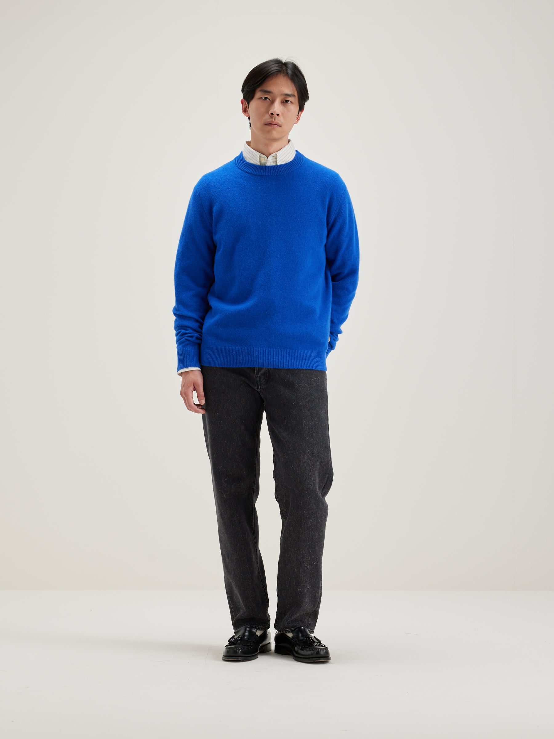 Donoon Crew-neck Sweater - Royal blue For Men | Bellerose