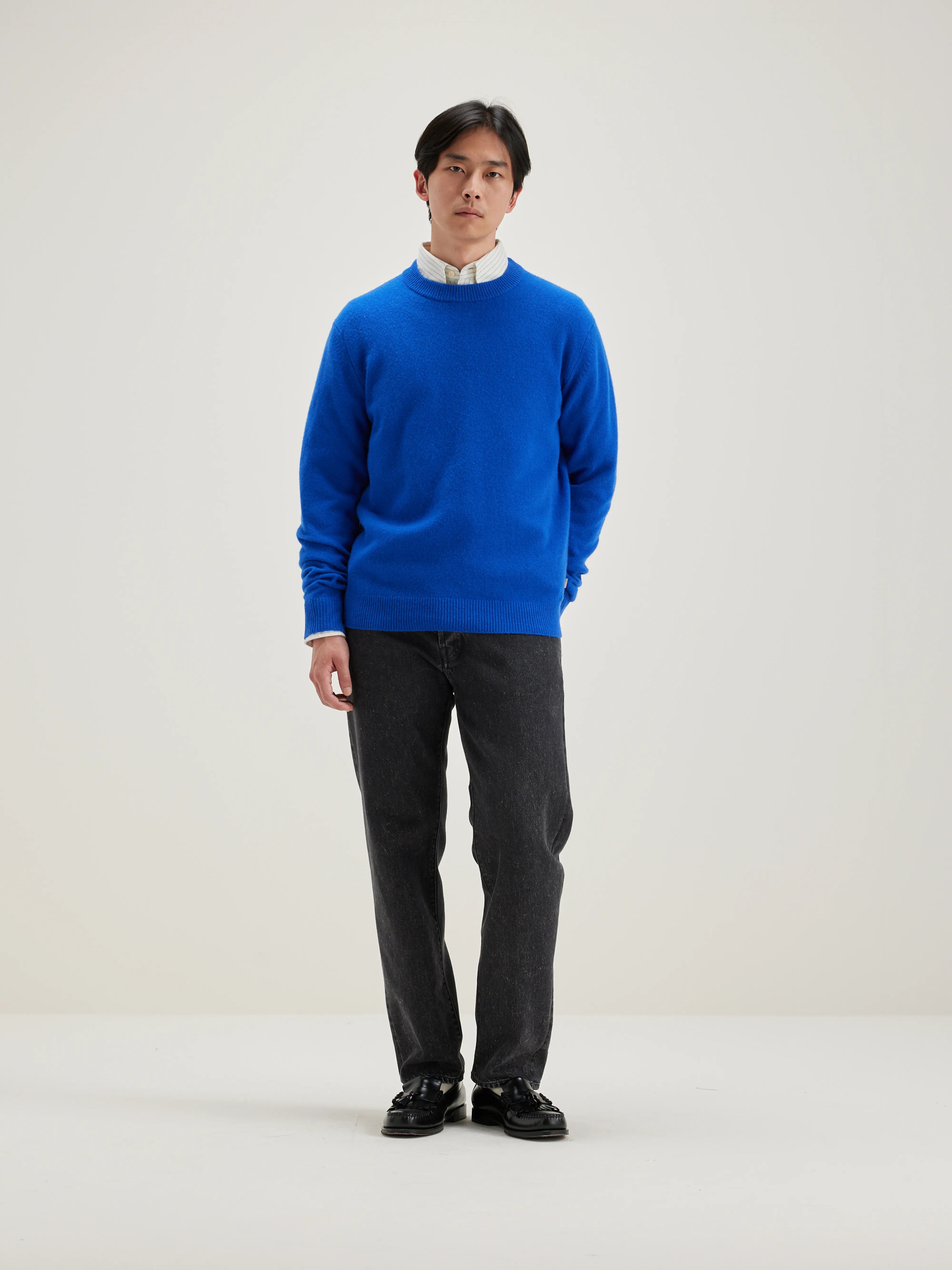 Pull Col Rond Donoon - Royal blue Pour Homme | Bellerose