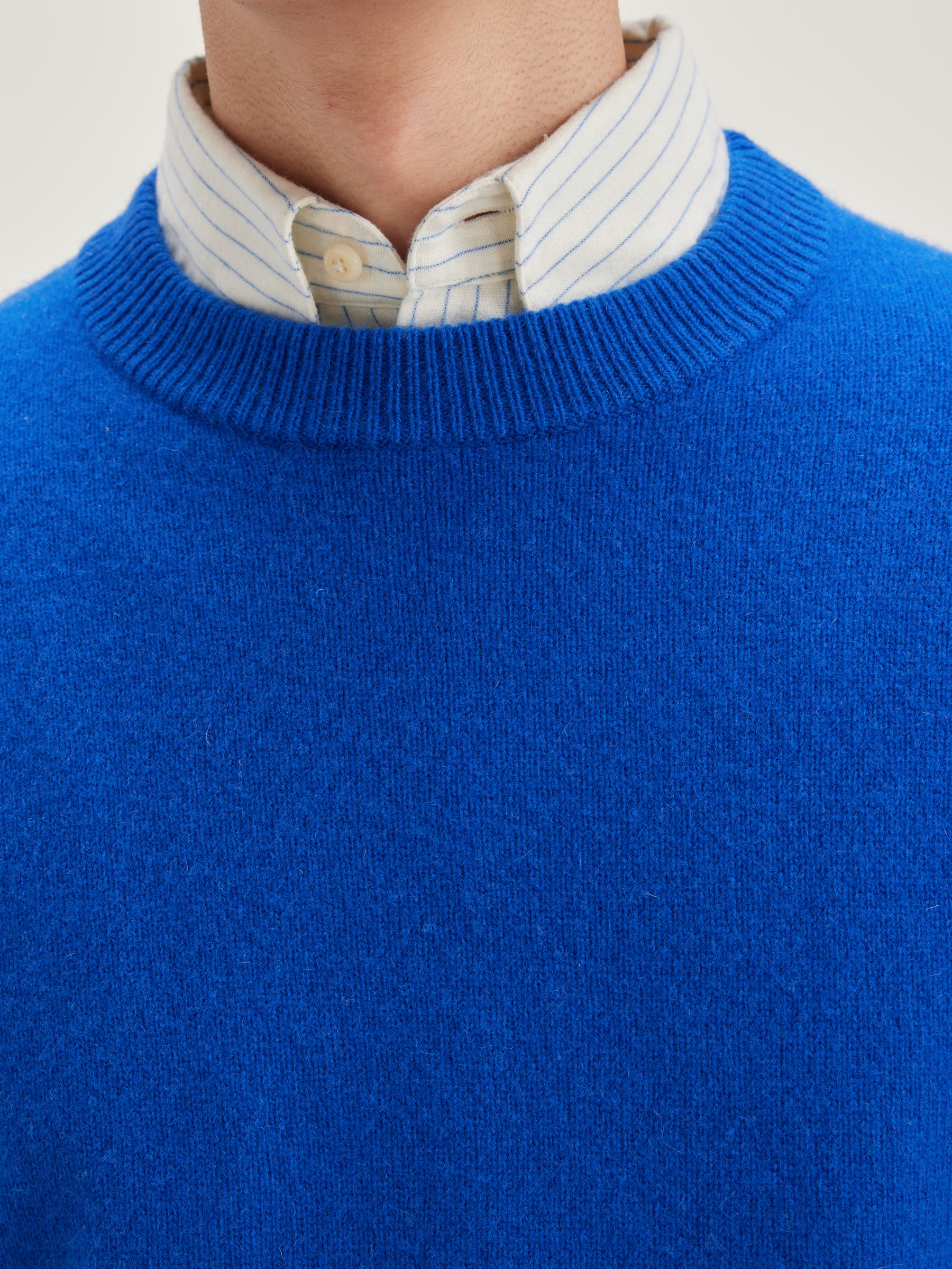 Donoon Crew-neck Sweater - Royal blue For Men | Bellerose