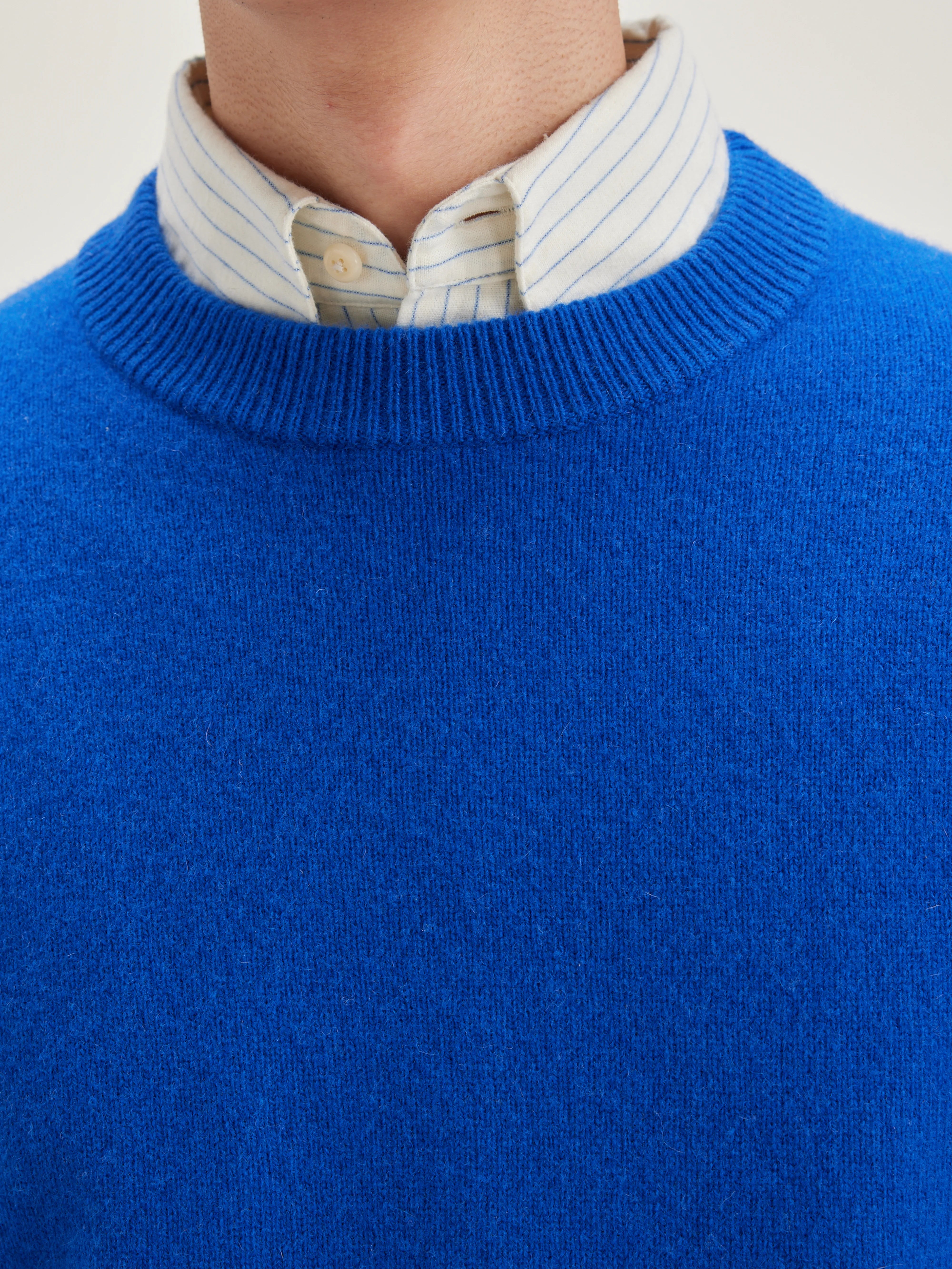 Pull Col Rond Donoon - Royal blue Pour Homme | Bellerose