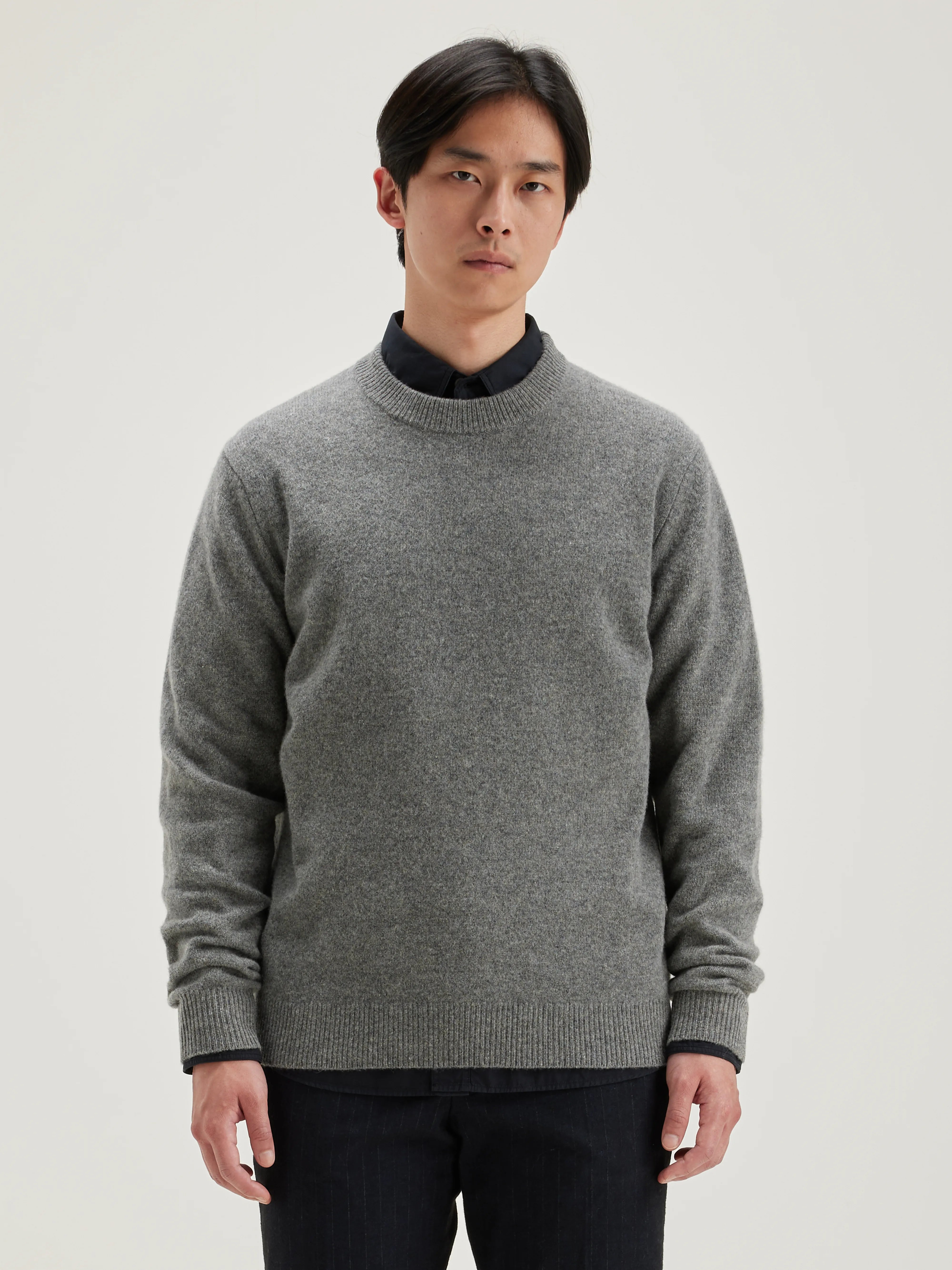 Pull Col Rond Donoon - Mid grey Pour Homme | Bellerose