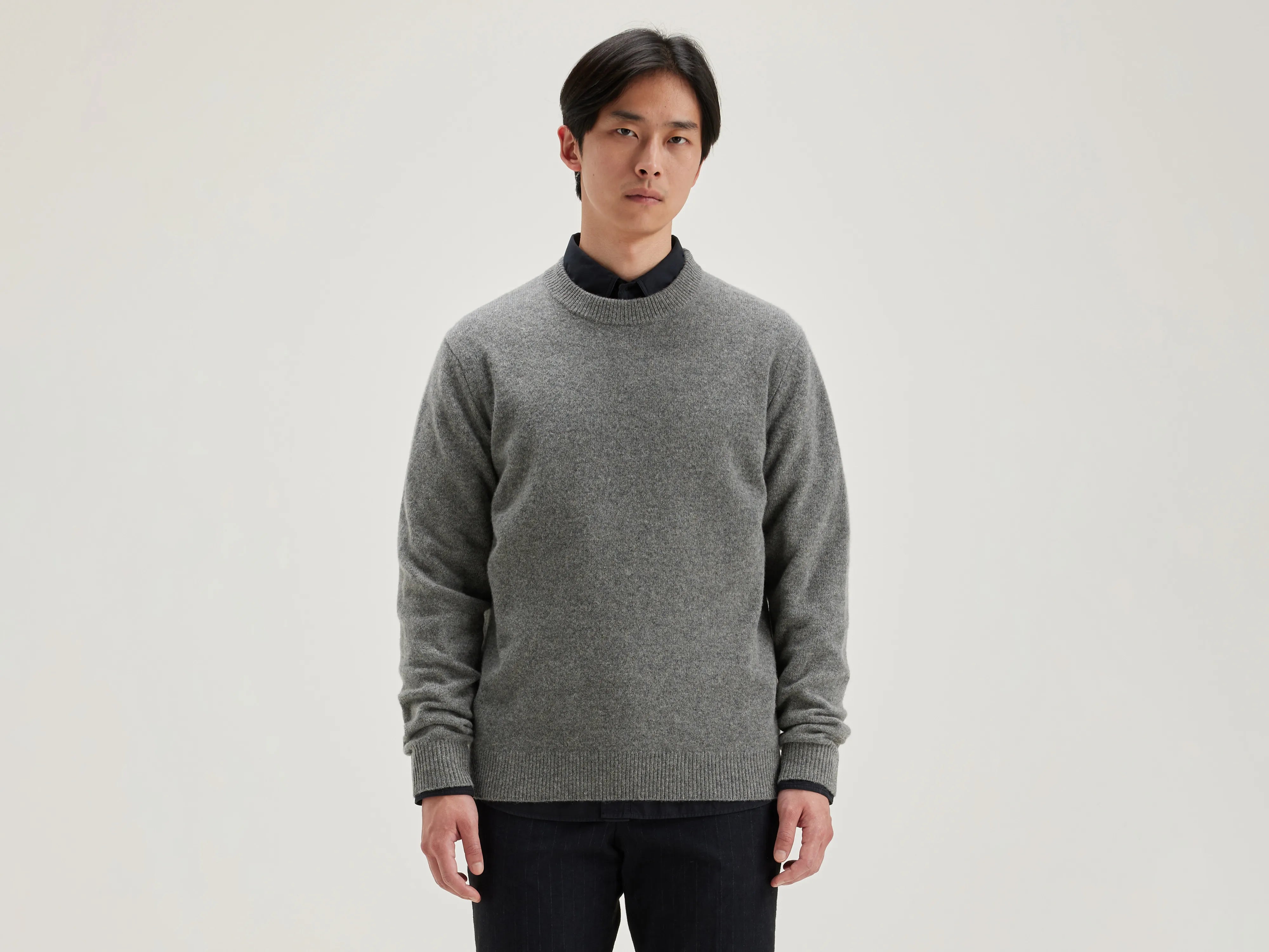 Pull col rond Donoon (242 / M / MID GREY)