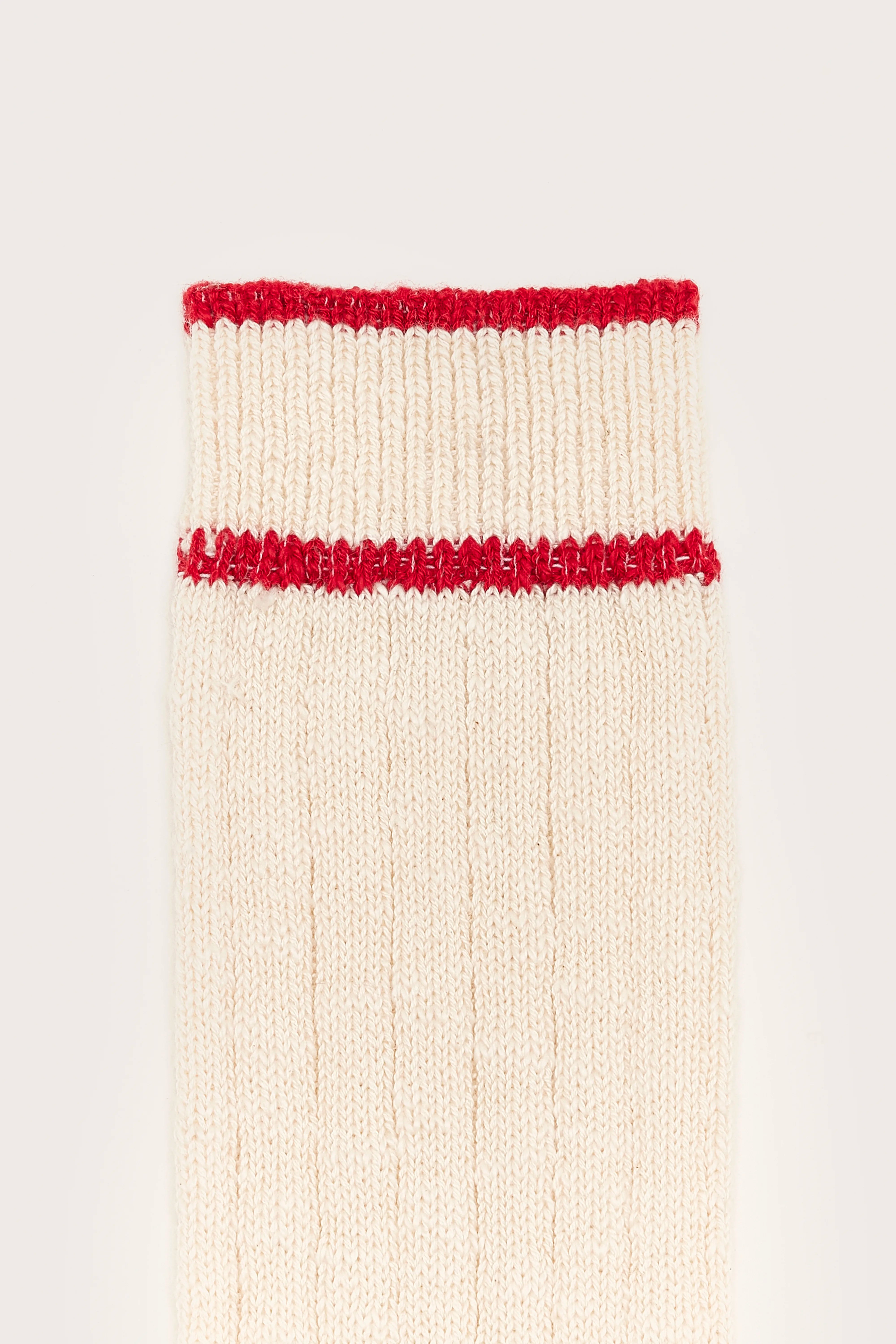 Chaussettes Côtelées Bino - Ecarlate / Natural Pour Homme | Bellerose