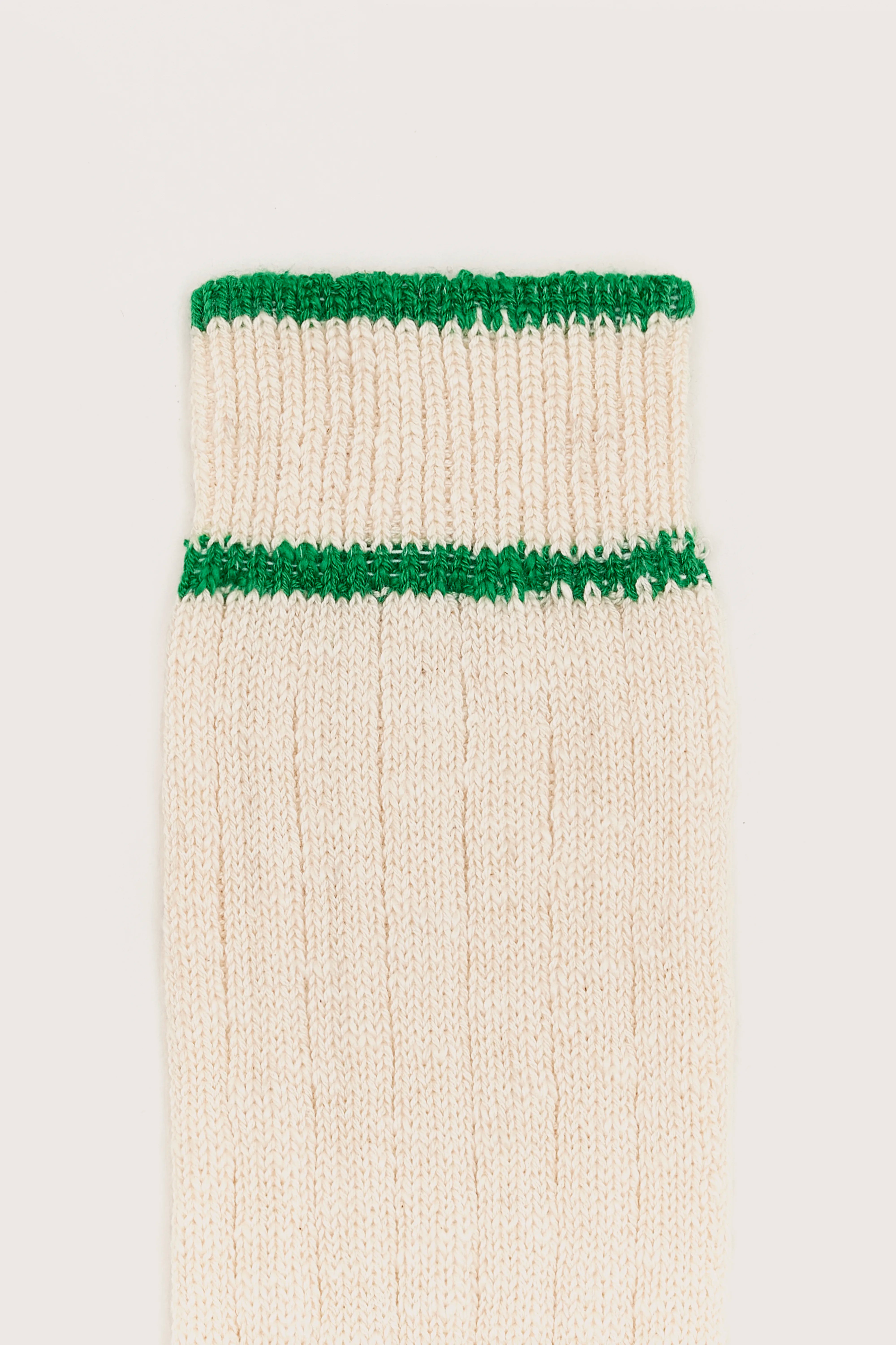 Bino Ribbed Socks - Natural / Pea For Men | Bellerose