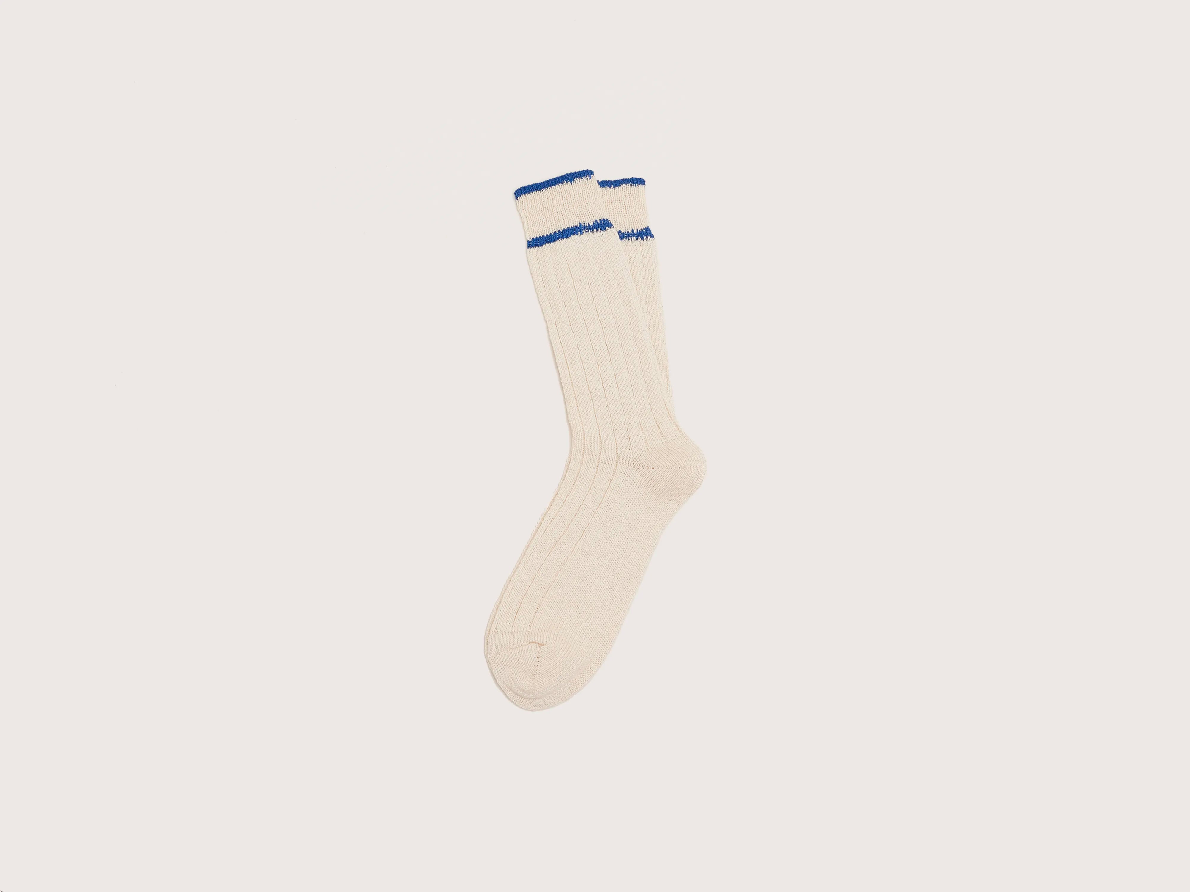 Bino Ribbed Socks - Gitane / Natural For Men | Bellerose