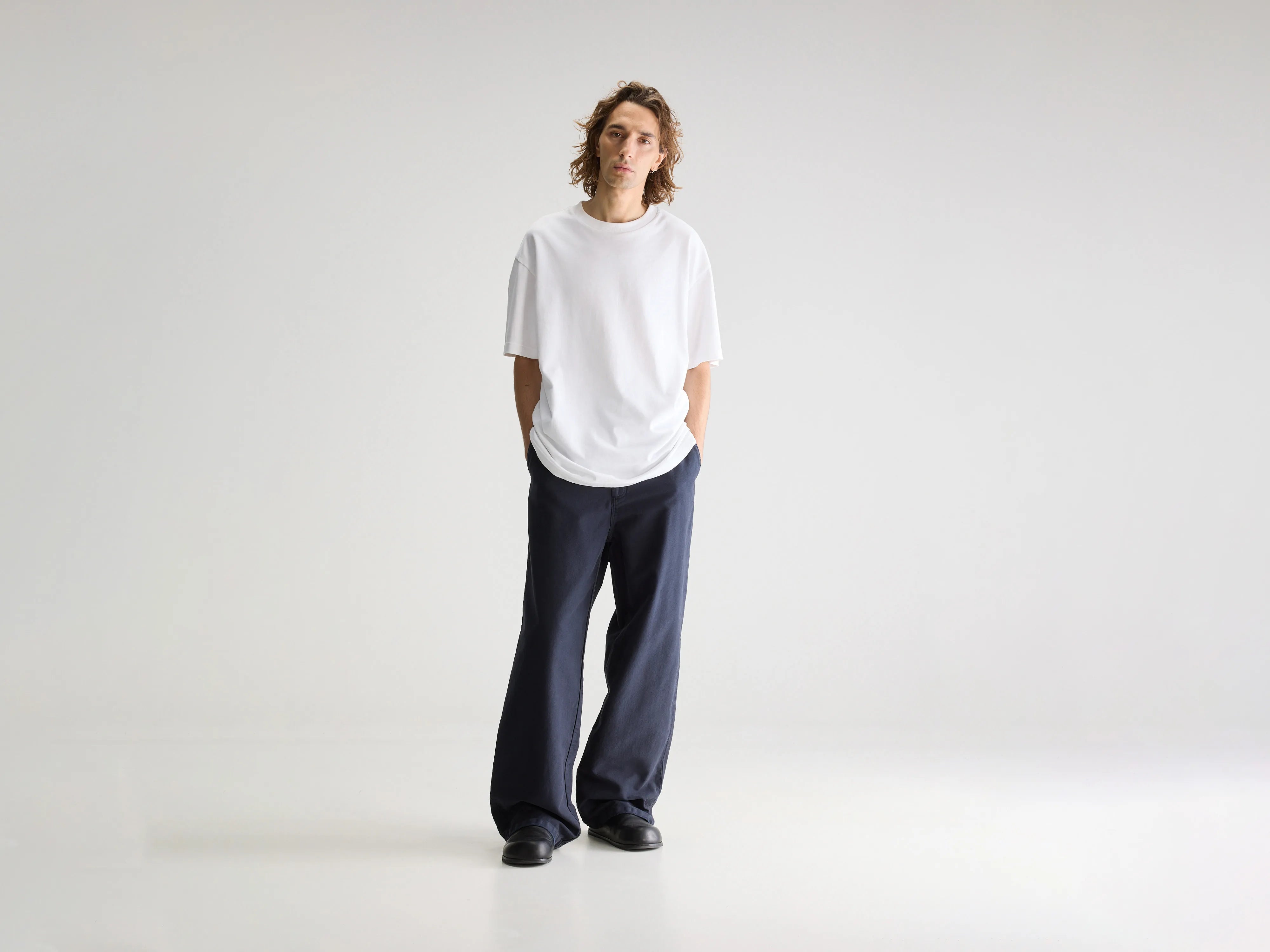 Pole wide trousers (251 / M / NAVY)