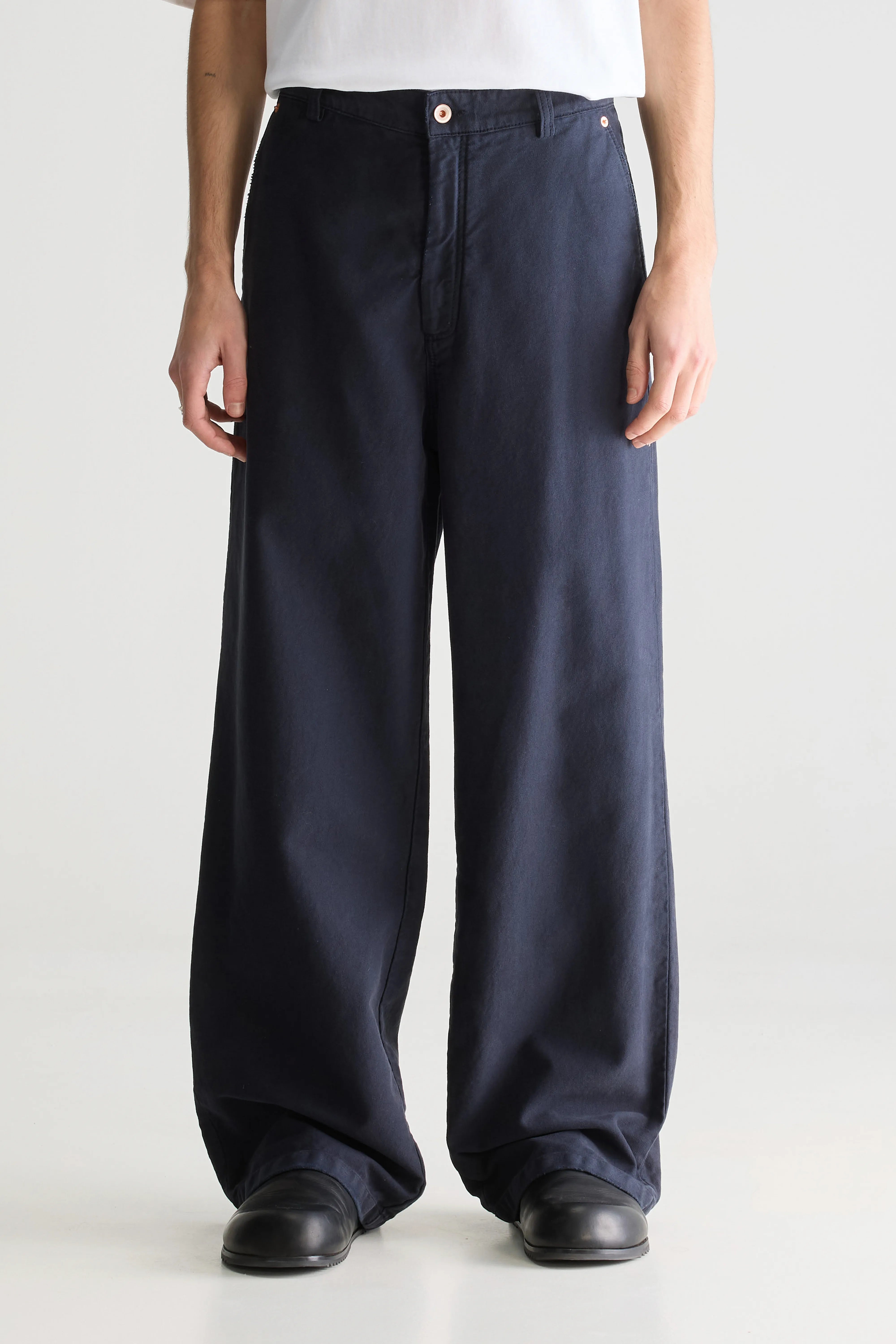 Pole Wide Trousers - Navy For Men | Bellerose