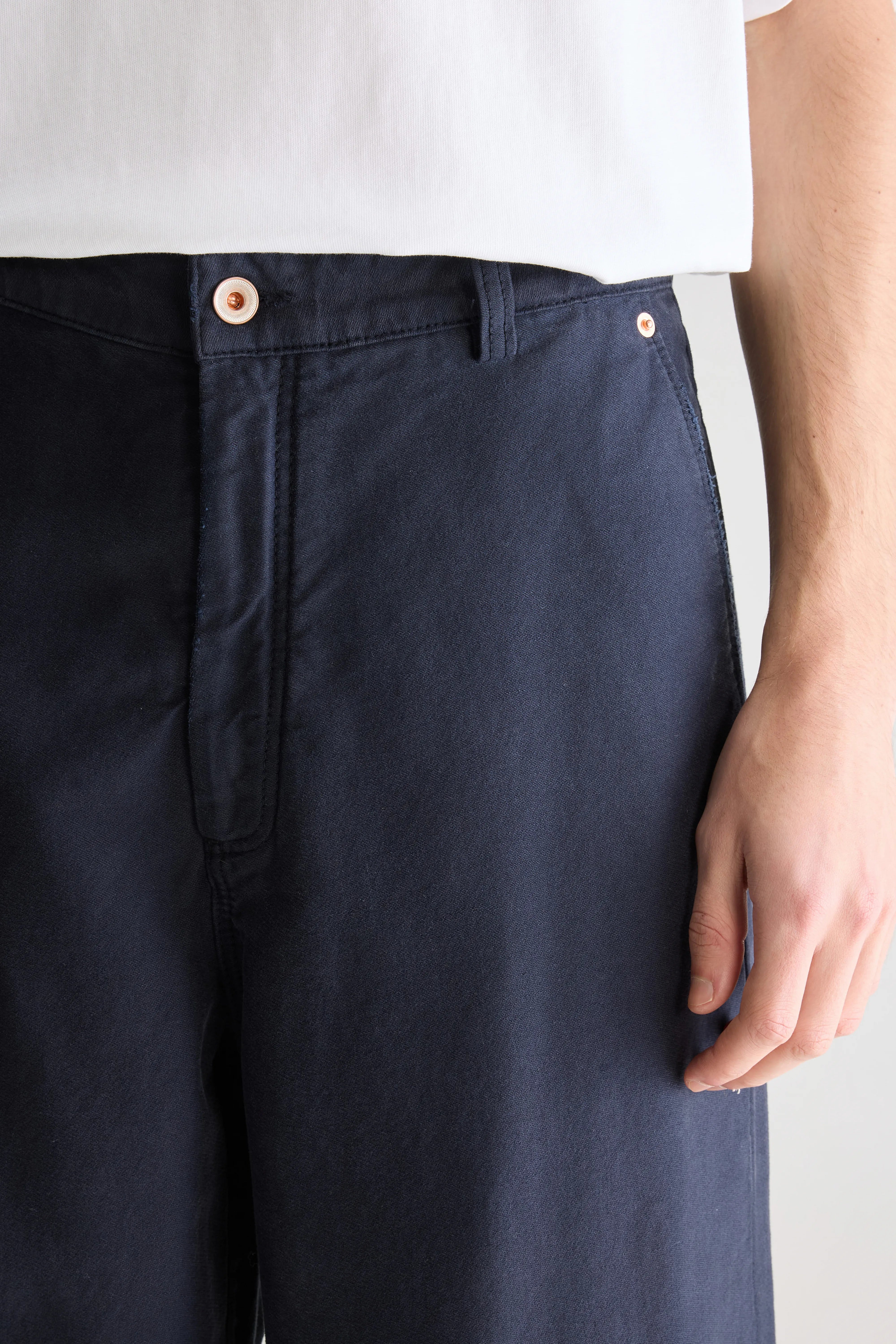 Pole Wide Trousers - Navy For Men | Bellerose