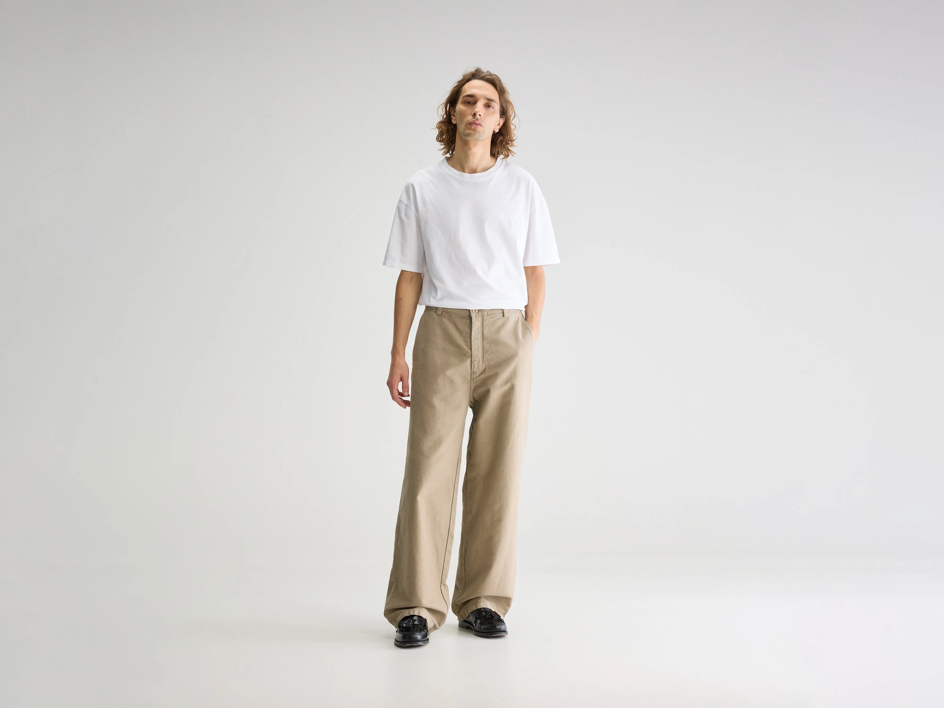 Pole Wide Trousers - Wolf For Men | Bellerose