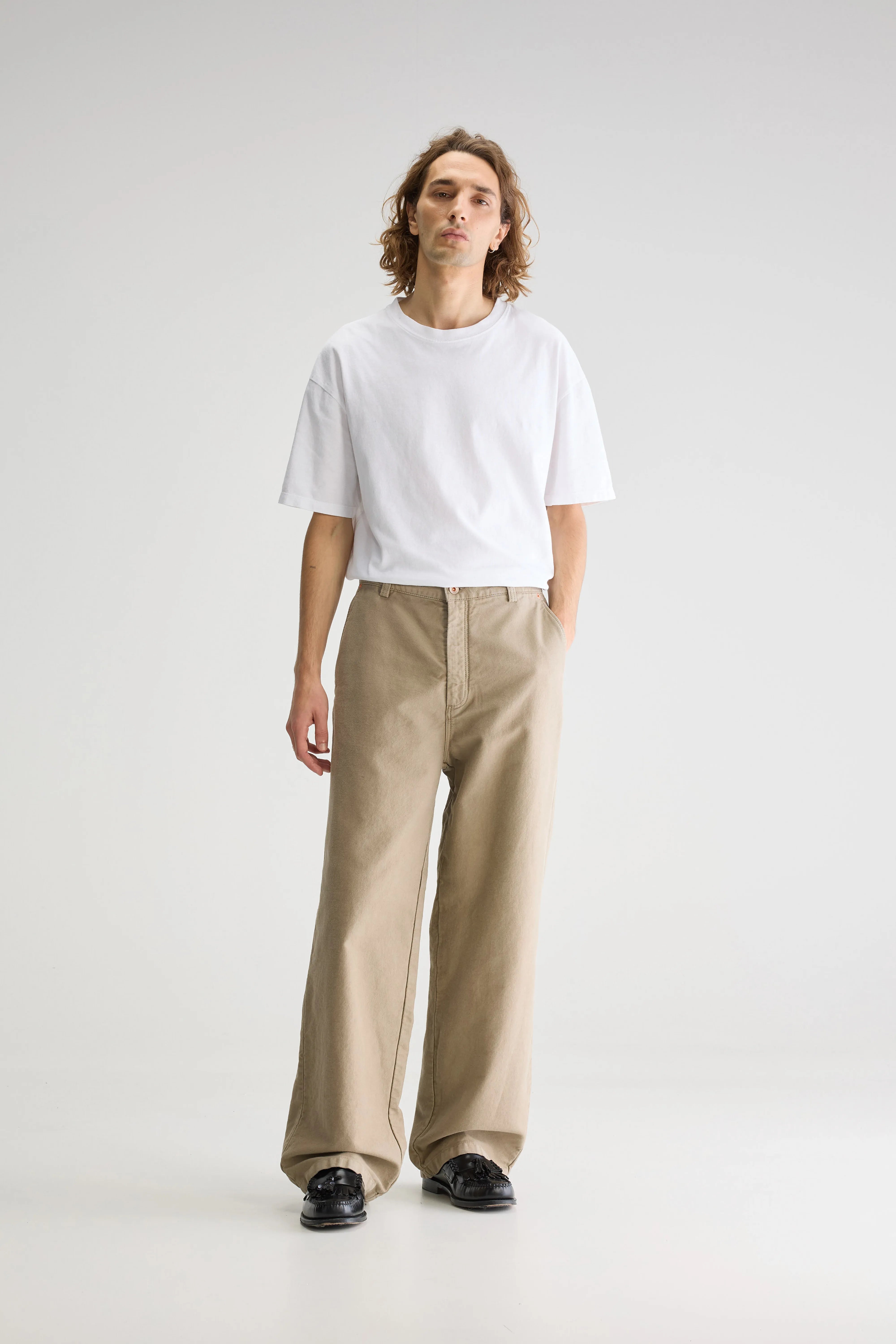 Pole Wide Trousers - Wolf For Men | Bellerose