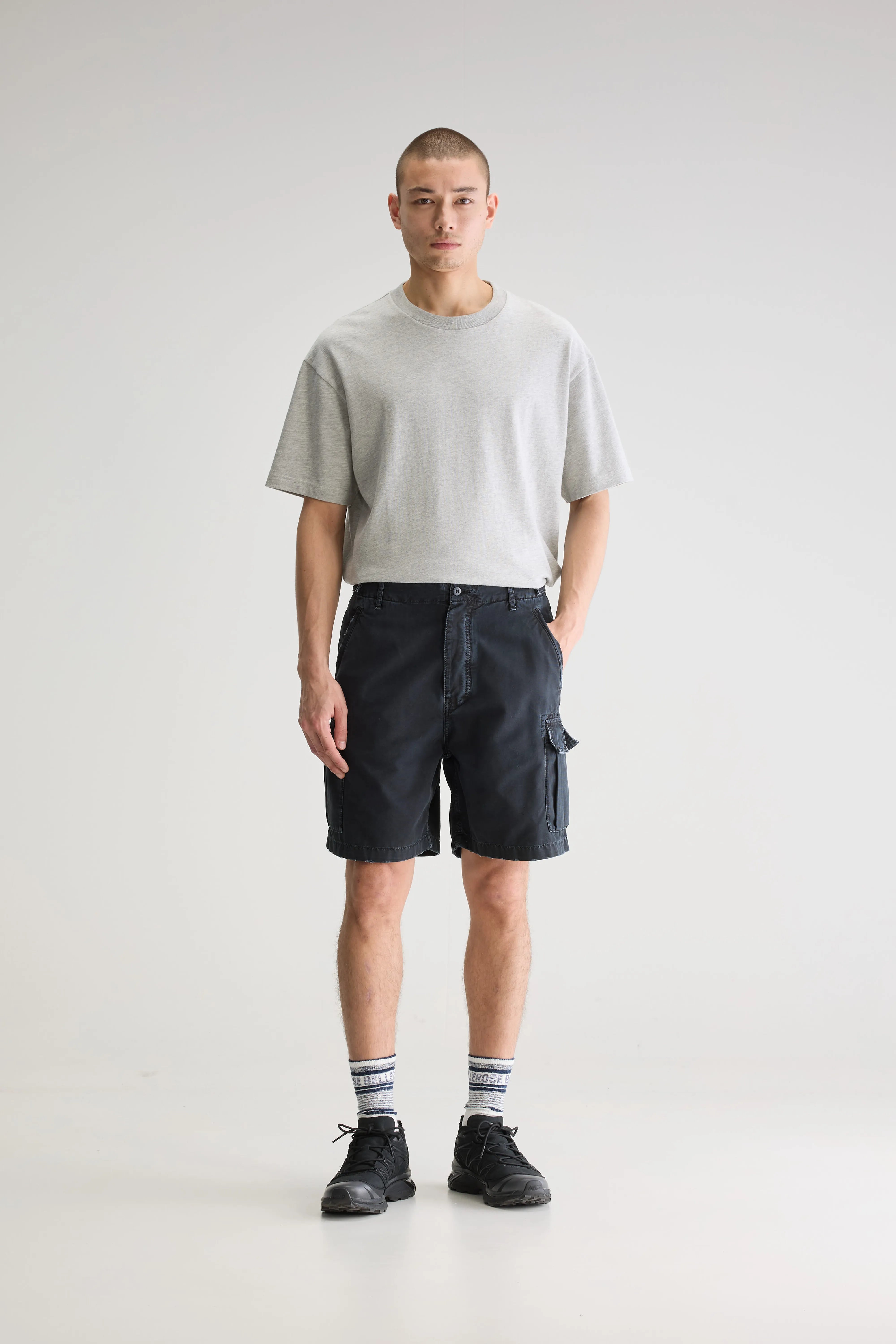 Short En Denim Karlo - Charcoal Pour Homme | Bellerose