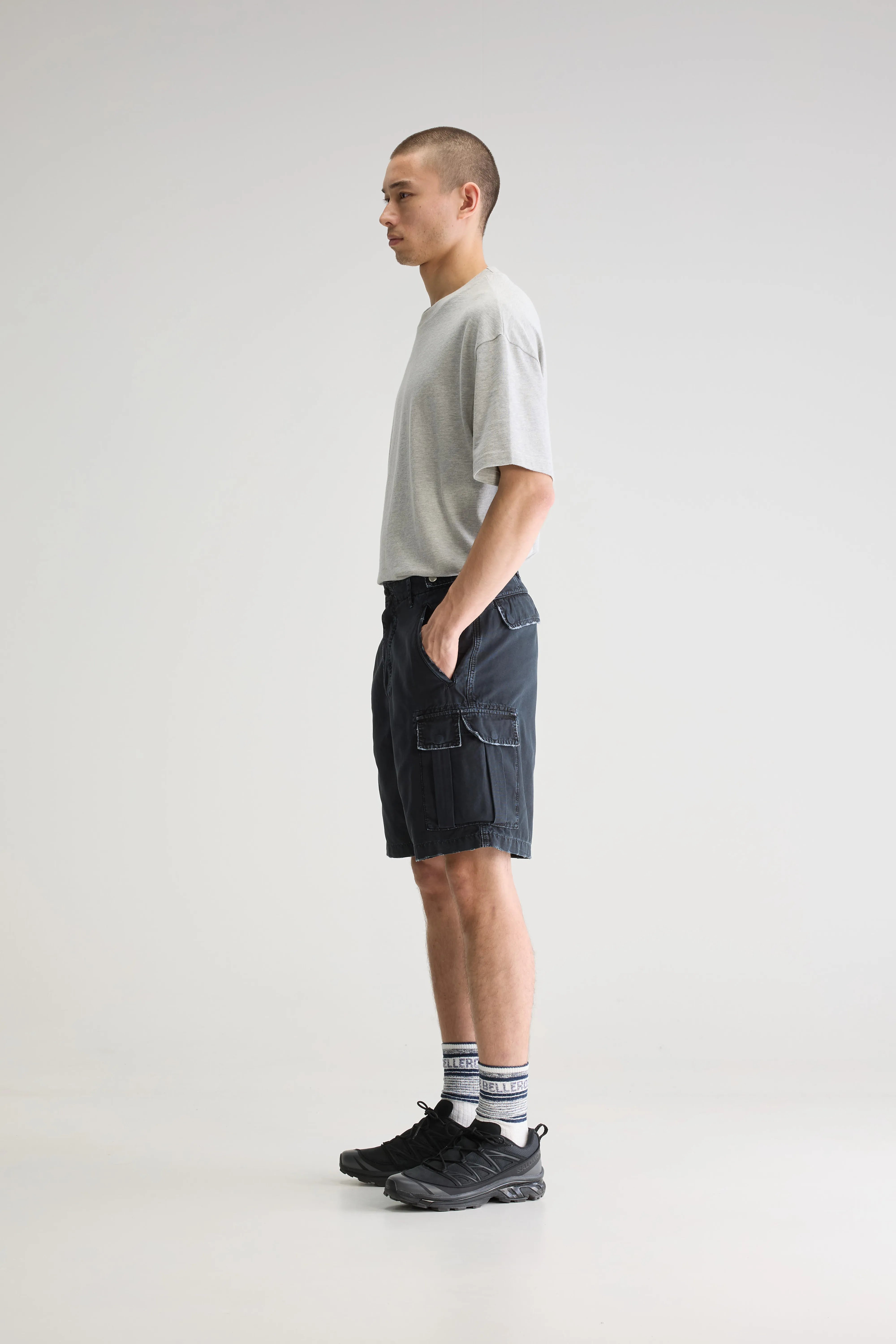 Karlo Wijde Shorts - Charcoal Voor Heren | Bellerose