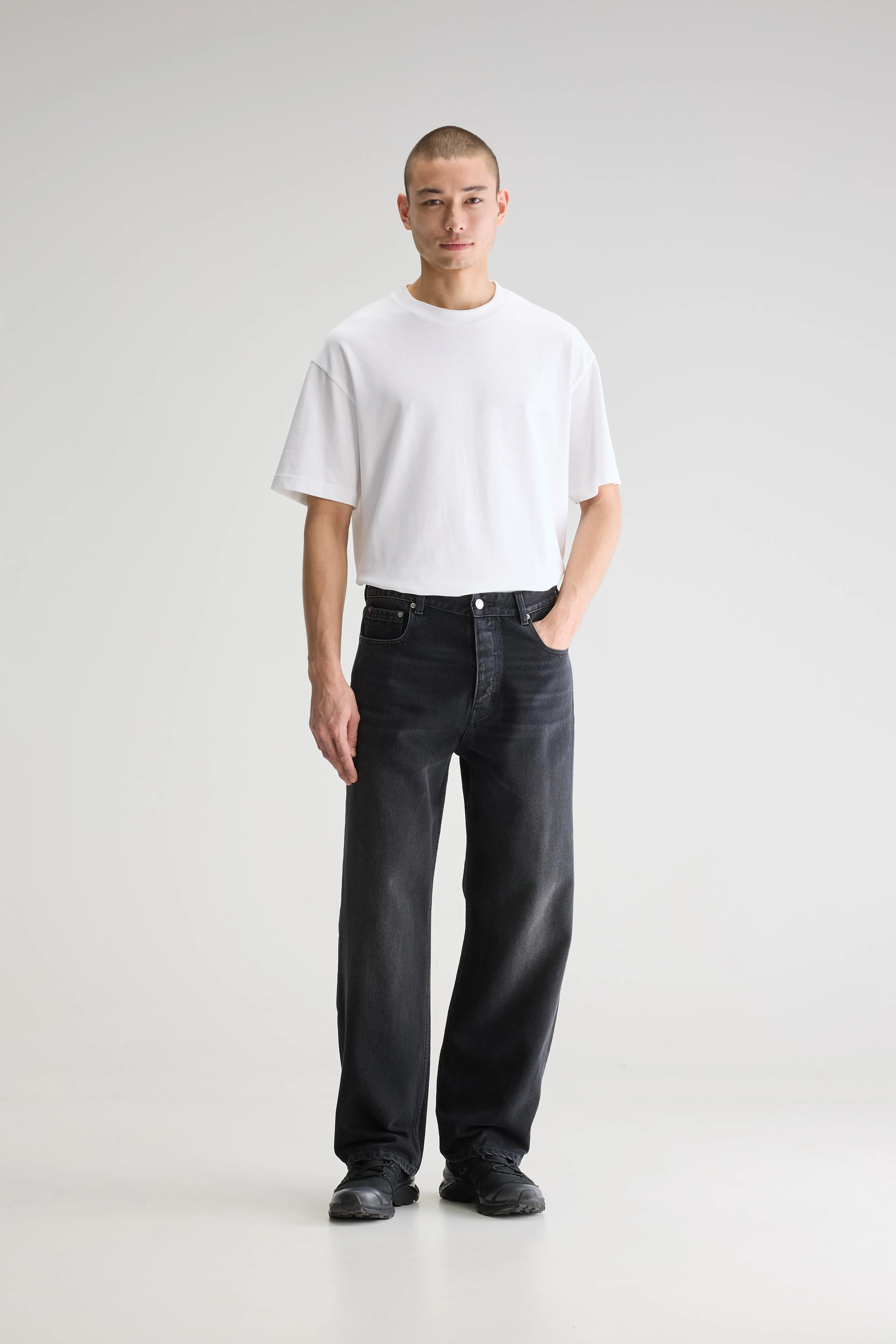 Denim N. 08 Straight Jeans - Used black For Men | Bellerose