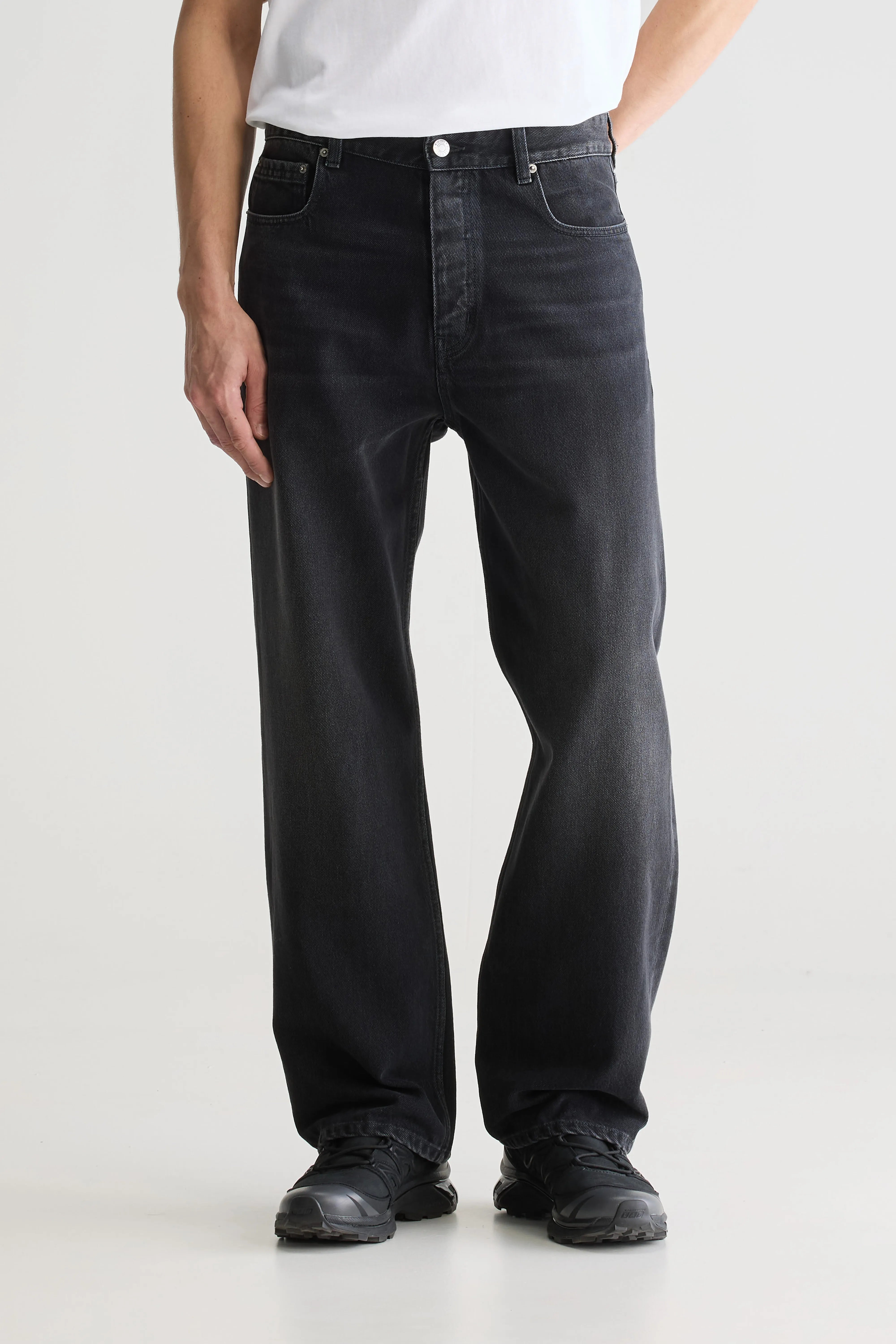 Denim N. 08 Straight Jeans - Used black For Men | Bellerose