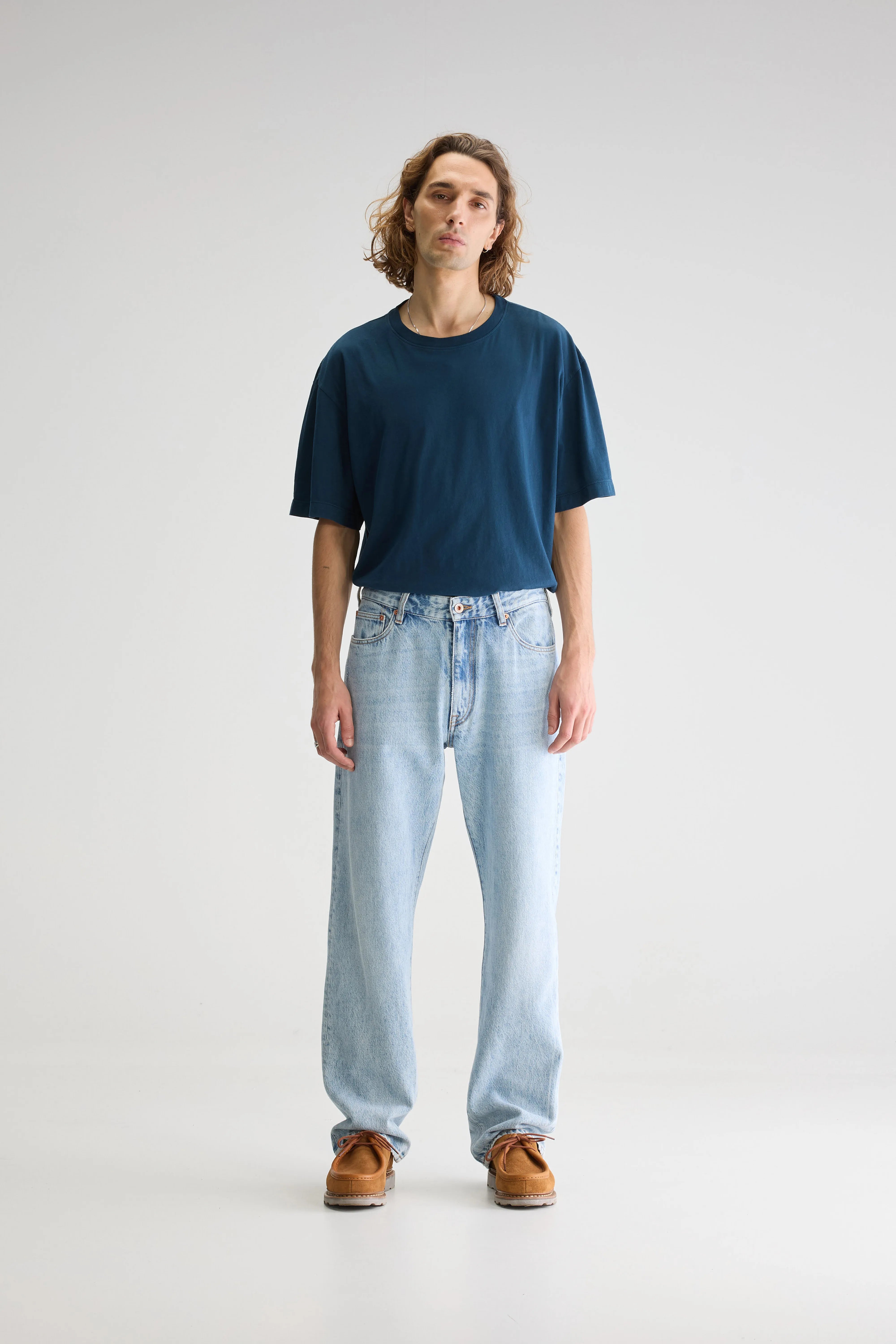 Denim N. 09 Straight Jeans - Used lt blue For Men | Bellerose