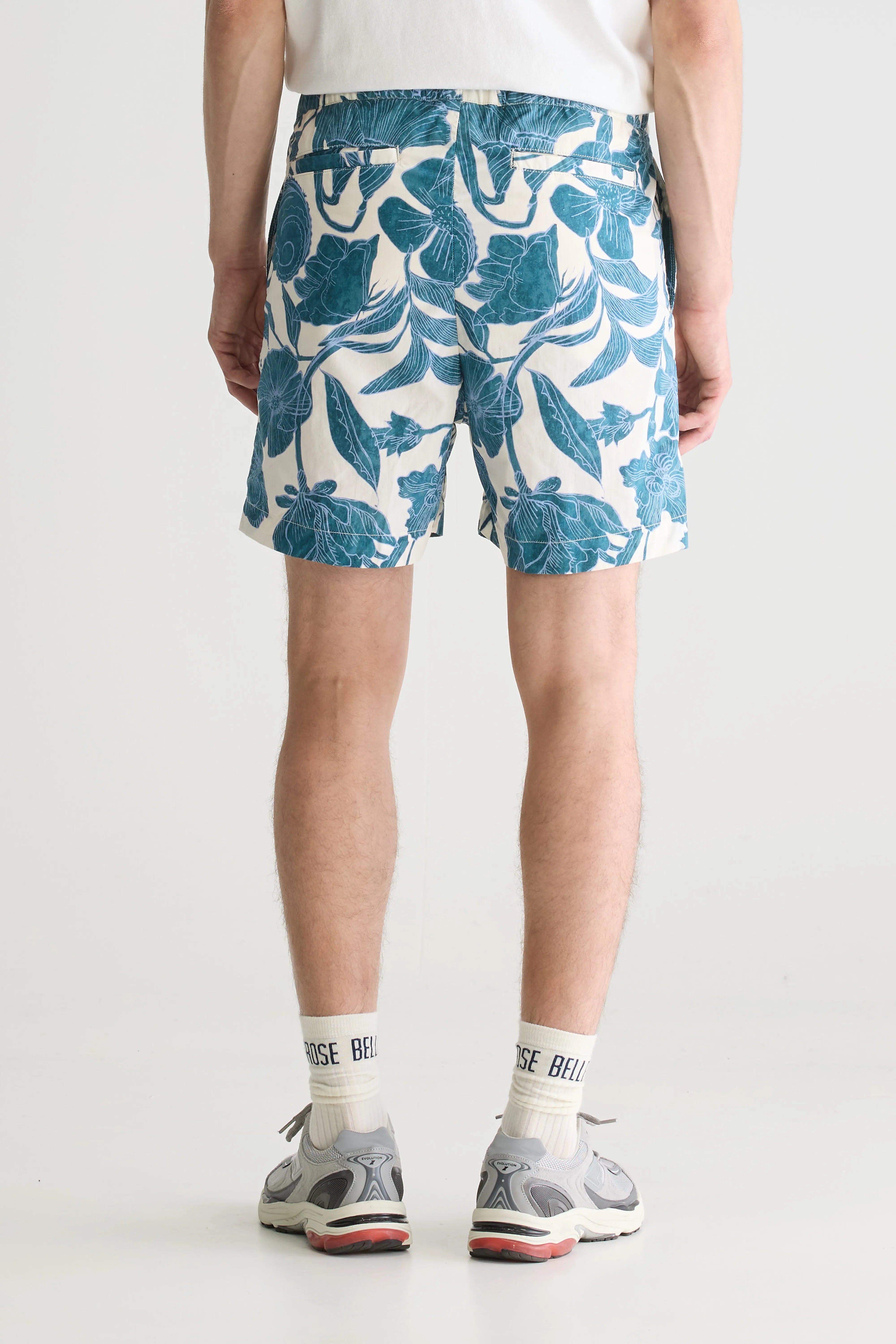 Sean Losse Shorts - Prussian / Snow Voor Heren | Bellerose