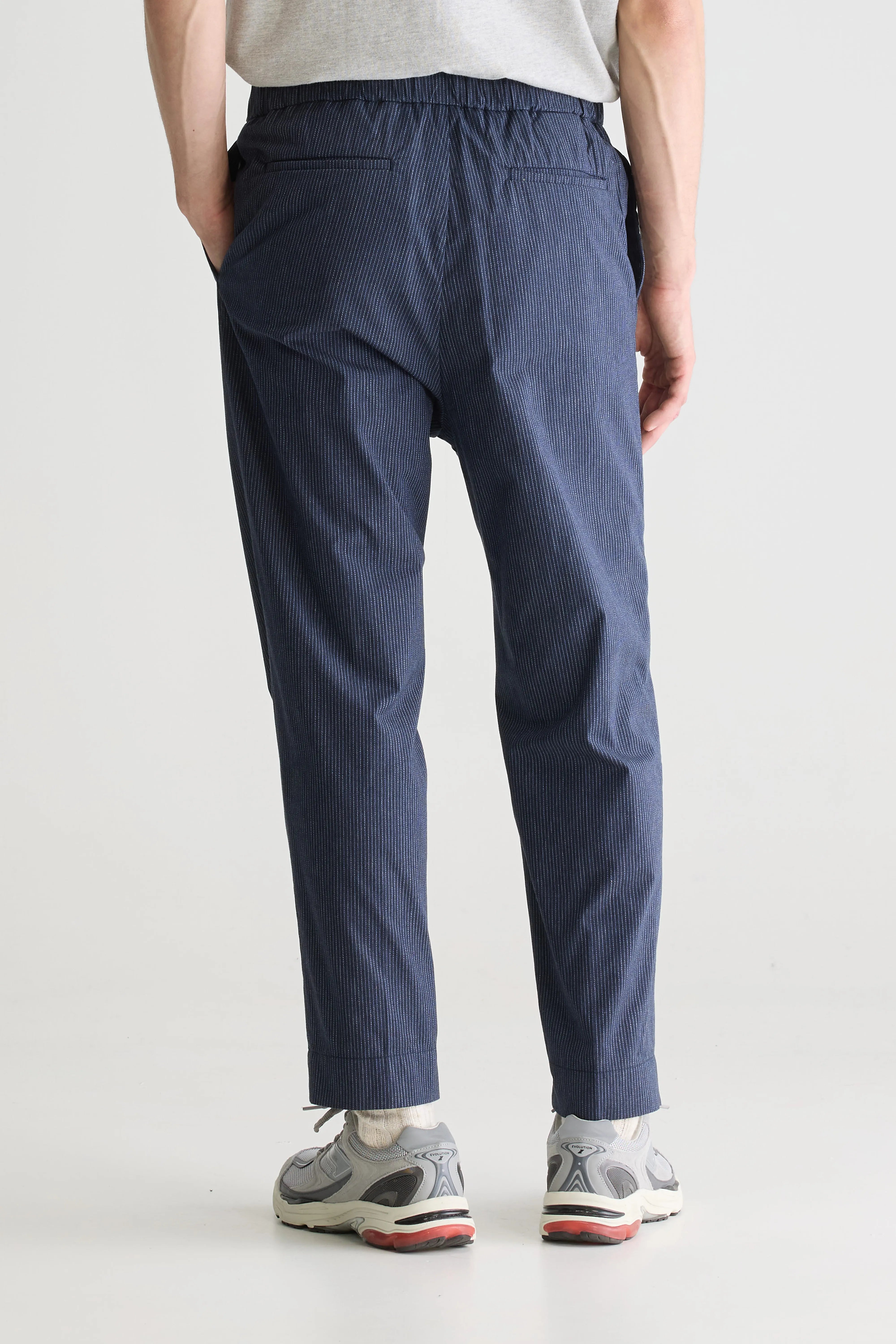 Stanford Wide Tapered Trousers - Navy For Men | Bellerose