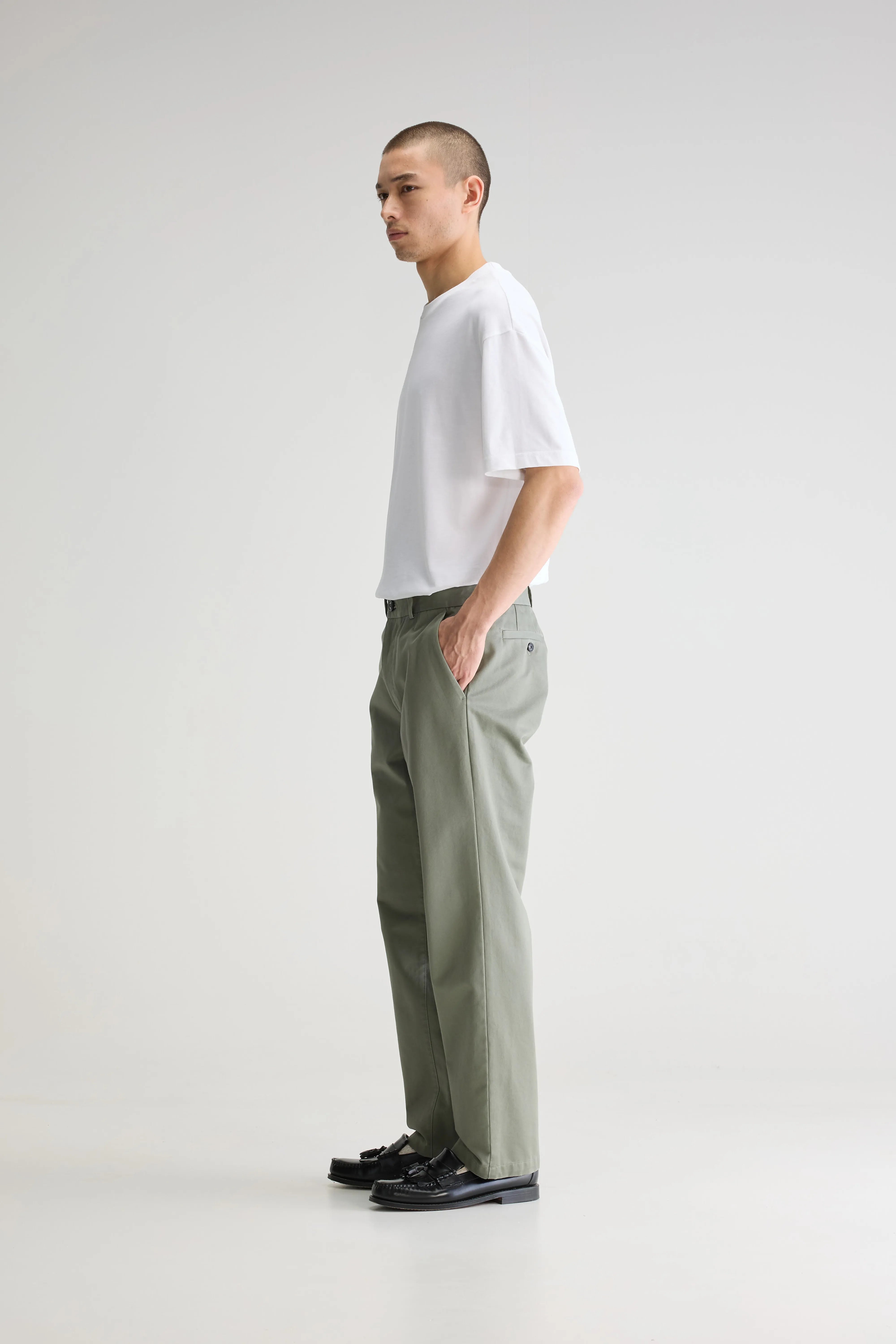 Pantalon Chino Jaggot - Dusty olive Pour Homme | Bellerose