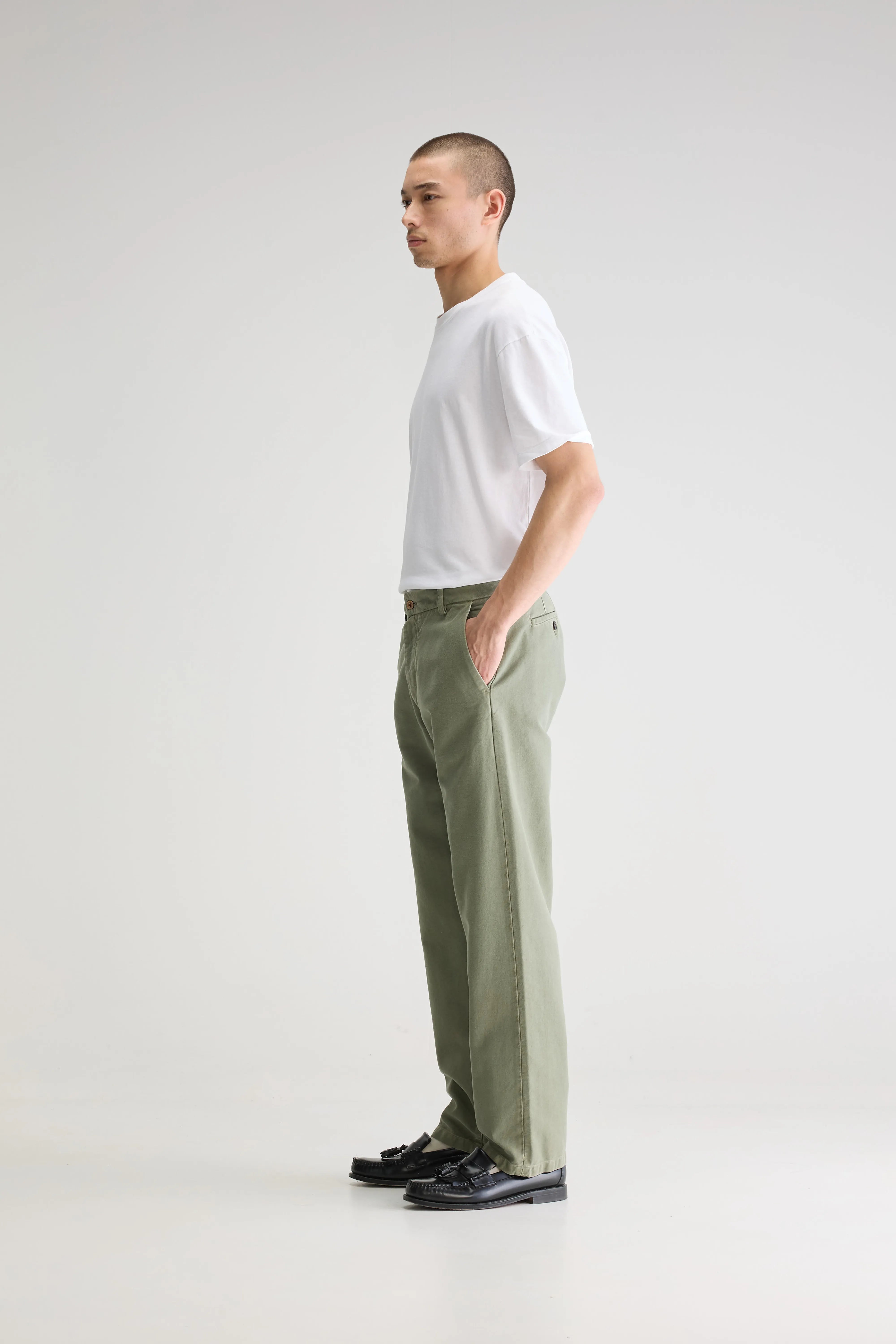 Pantalon Chino Jaggot - Dusty olive Pour Homme | Bellerose