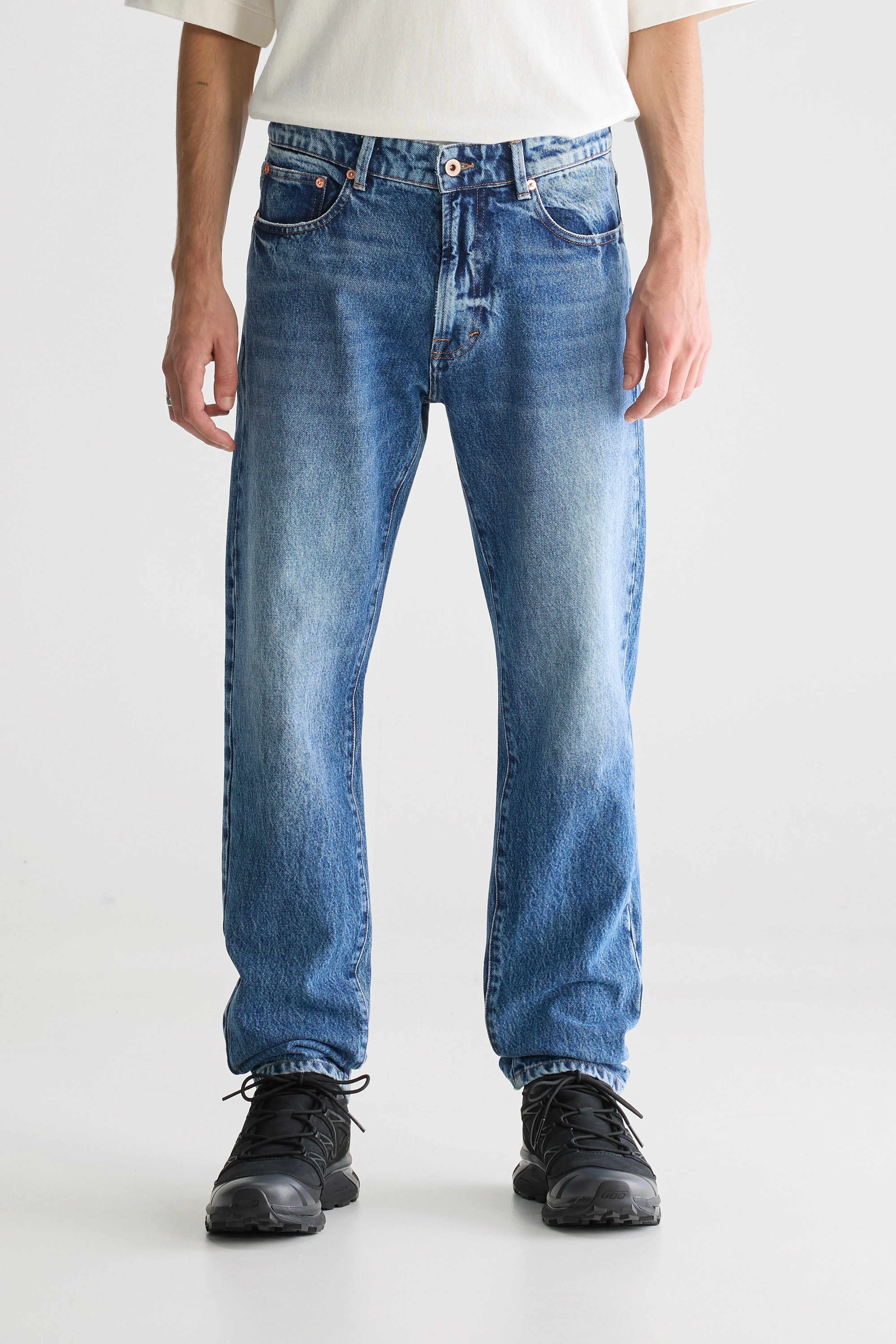 Denim N. 04 Tapered Jeans - Md blue marble For Men | Bellerose
