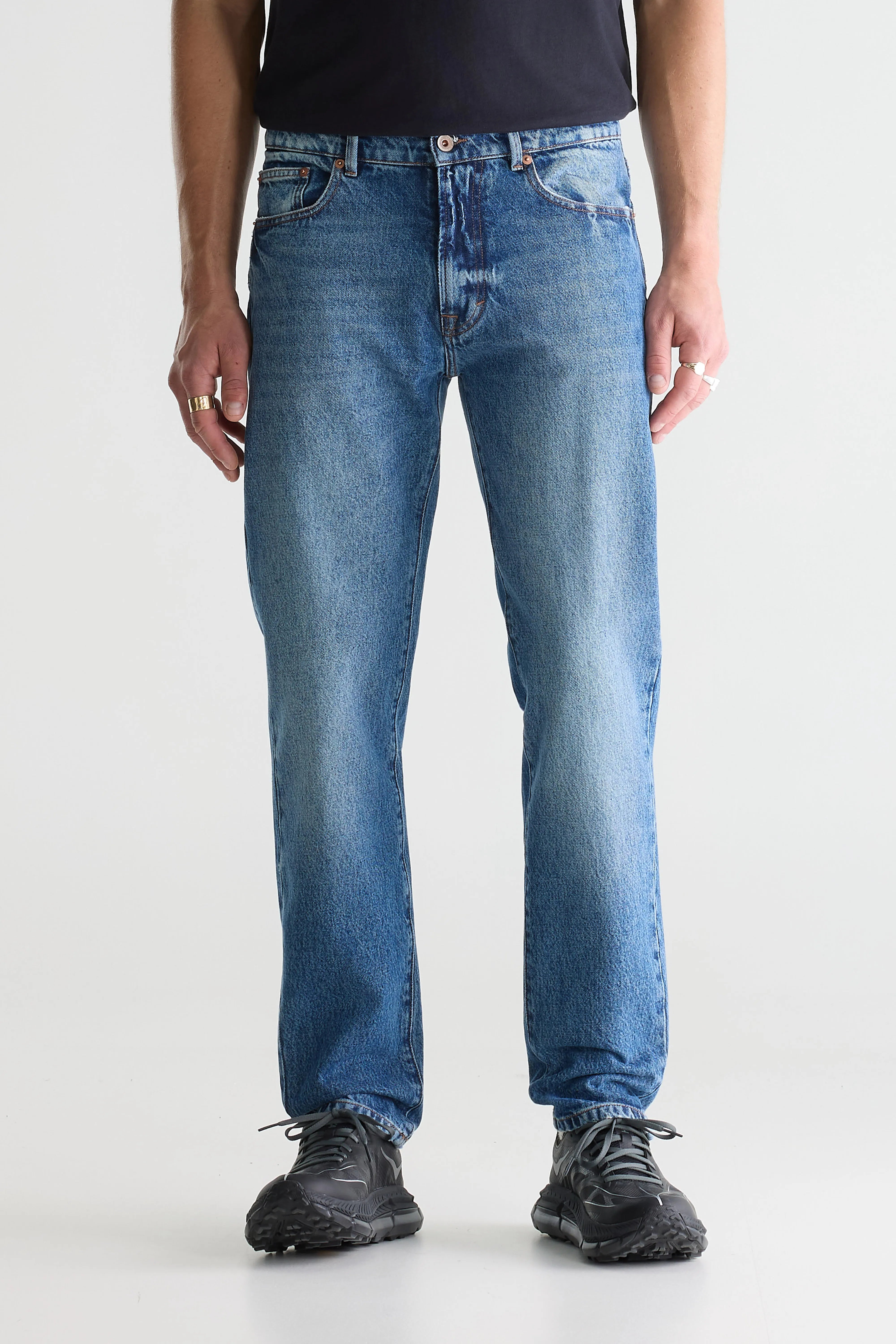 Denim N. 04 - Slim Blue Jeans - Md blue marble For Men | Bellerose