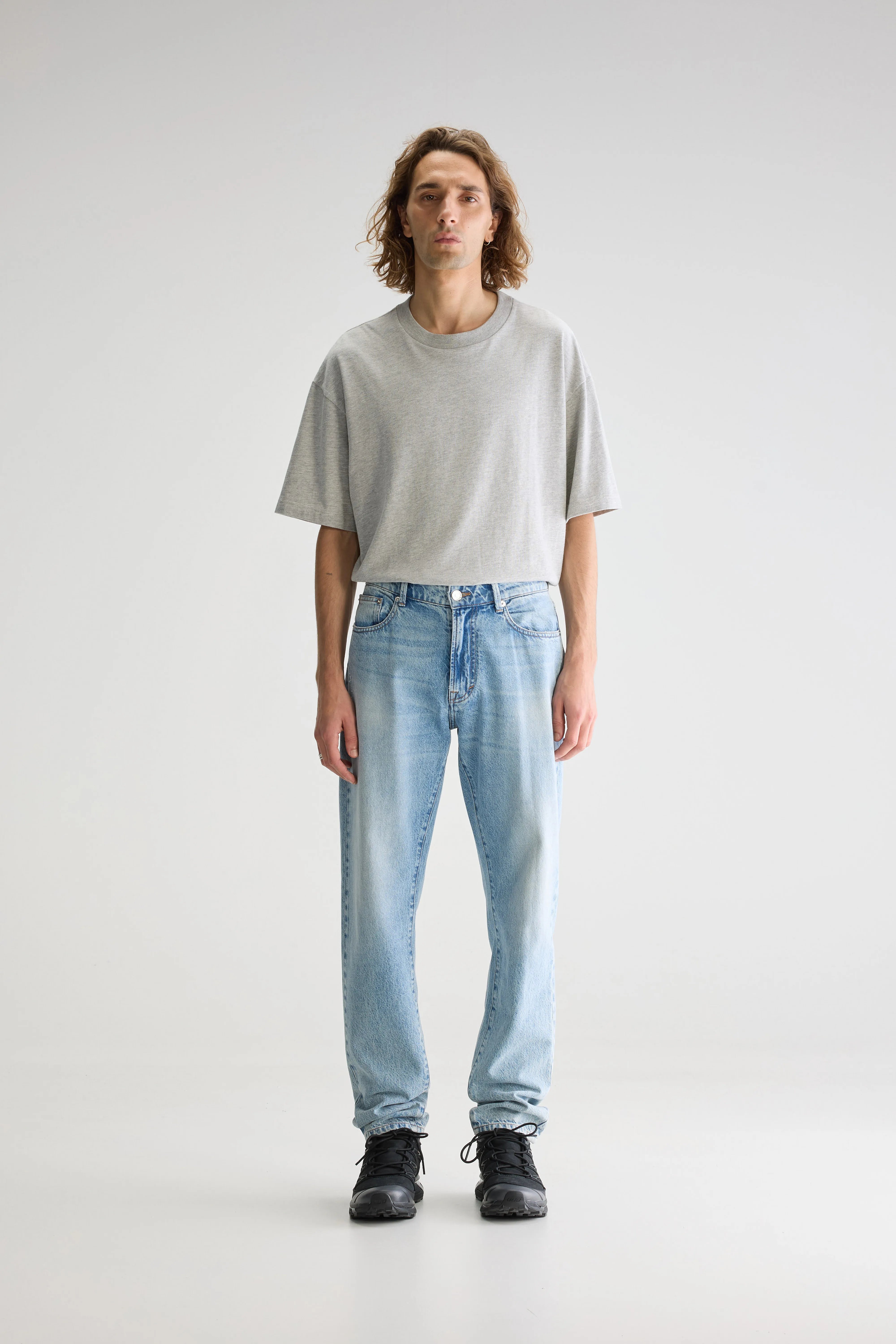 Denim N. 04 Straight Jeans - Lt blue bleach For Men | Bellerose