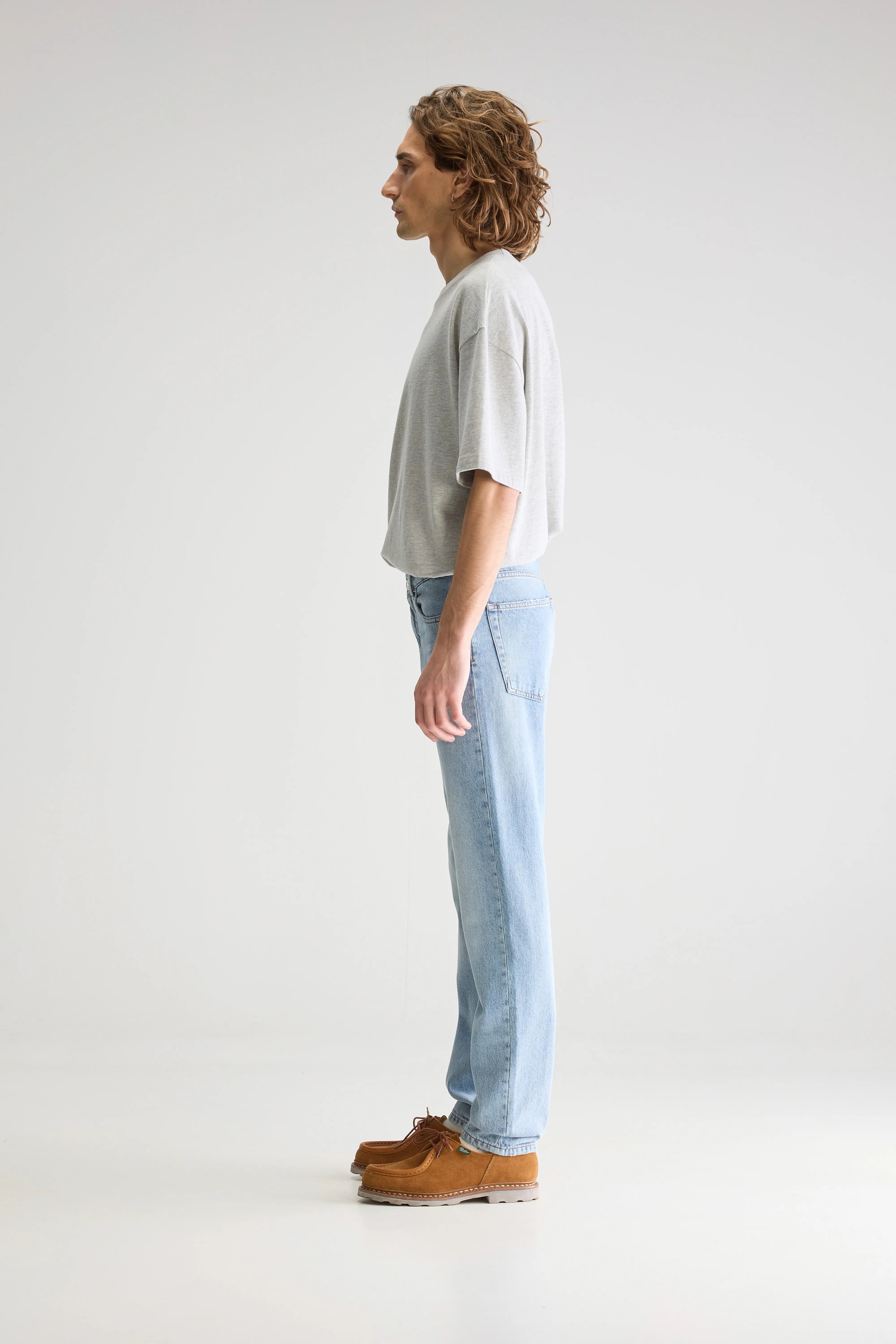 Denim N. 04 Straight Jeans - Lt blue bleach For Men | Bellerose