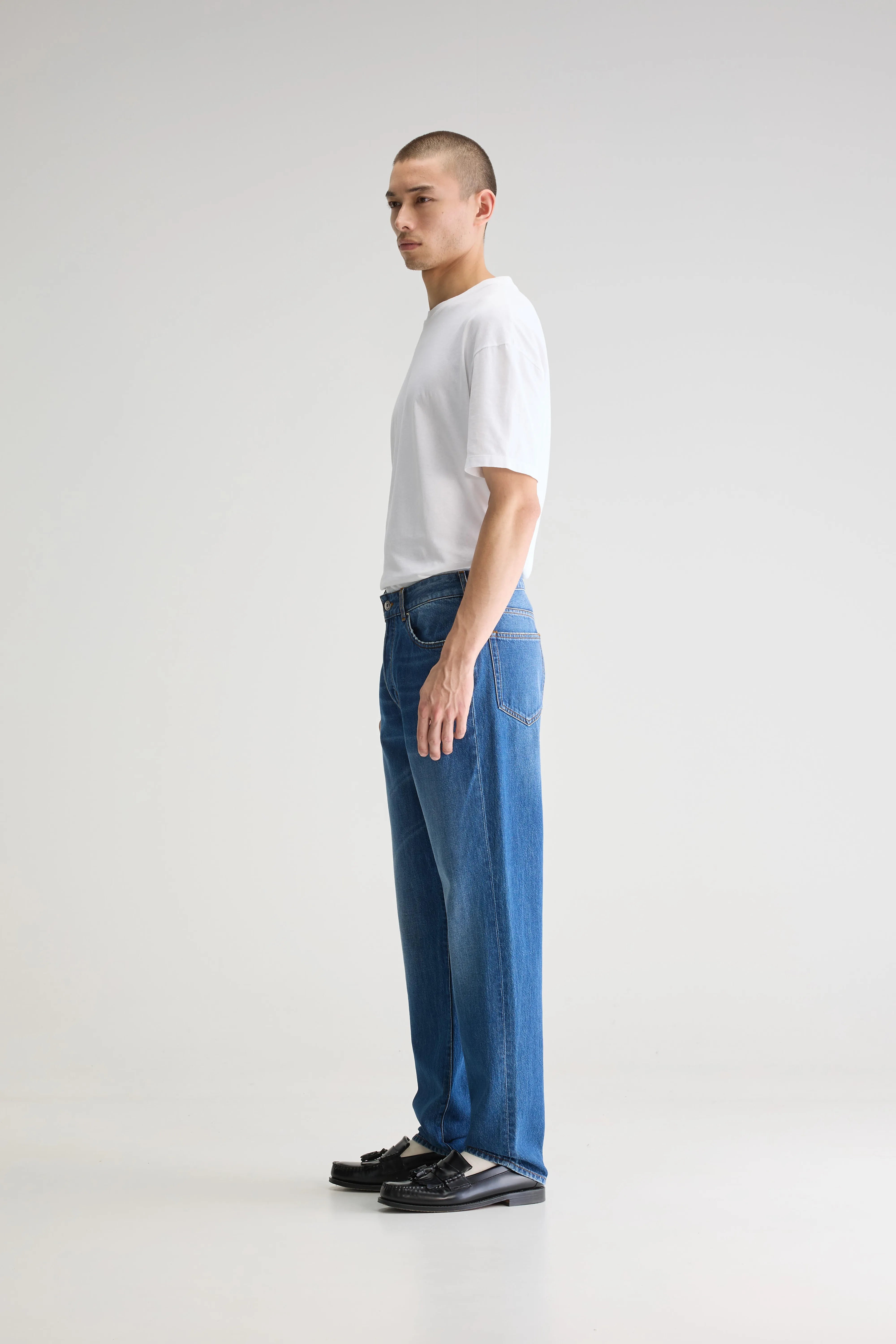 Denim N. 07 Tapered Jeans - Md blue bleach For Men | Bellerose