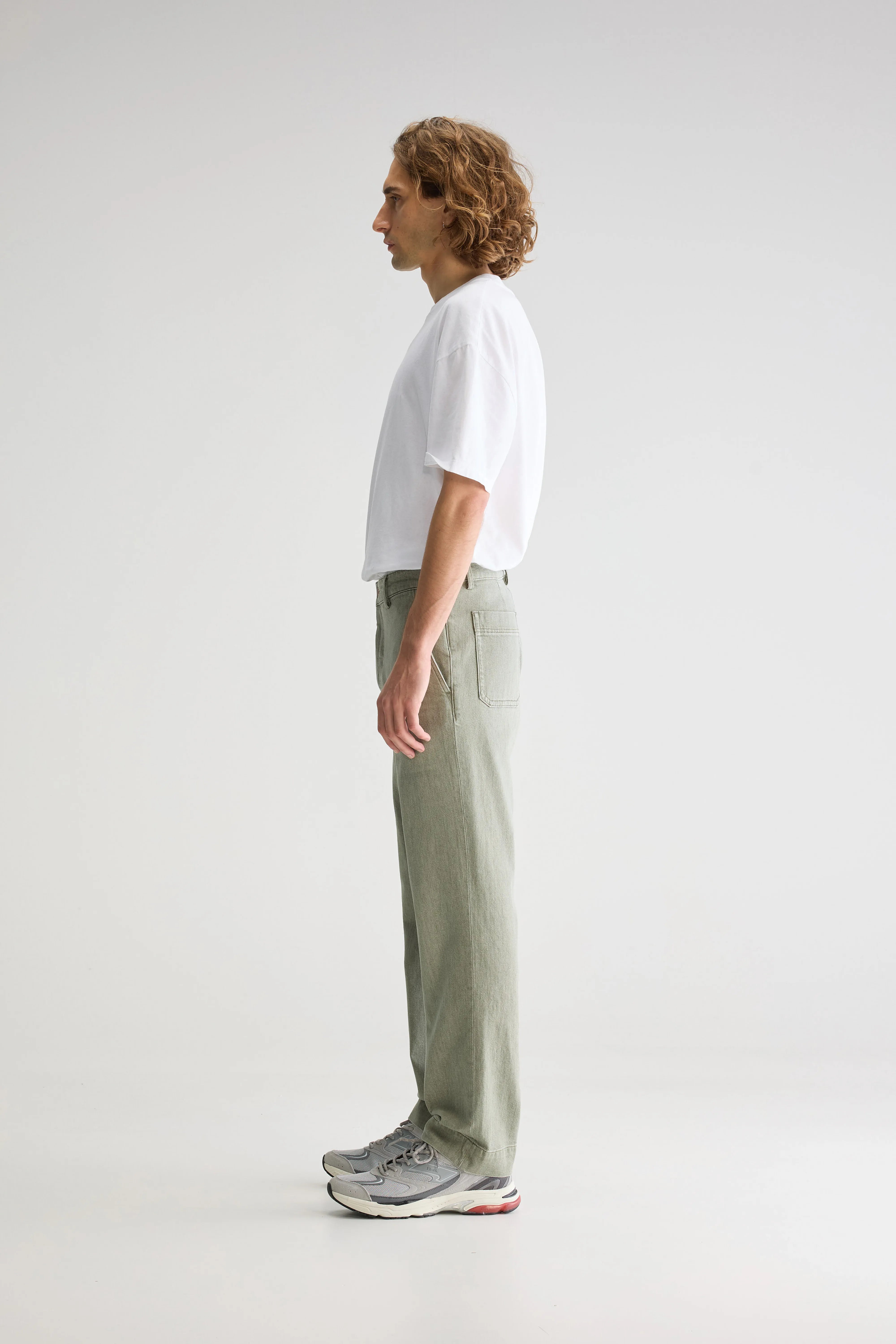 Pen Straight Jeans - Used dusty olive For Men | Bellerose