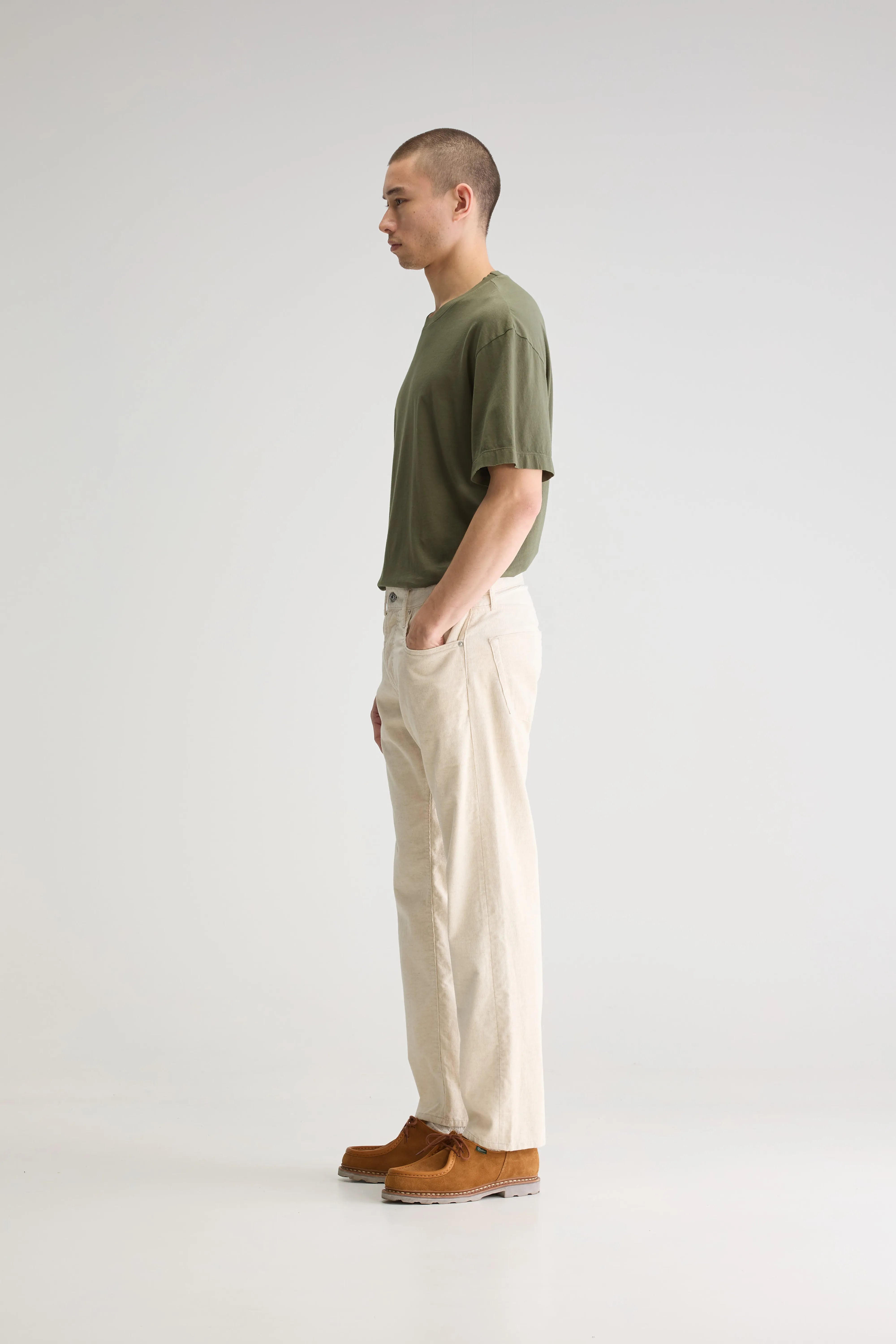 Percy Dad-style Trousers - Calcaire For Men | Bellerose