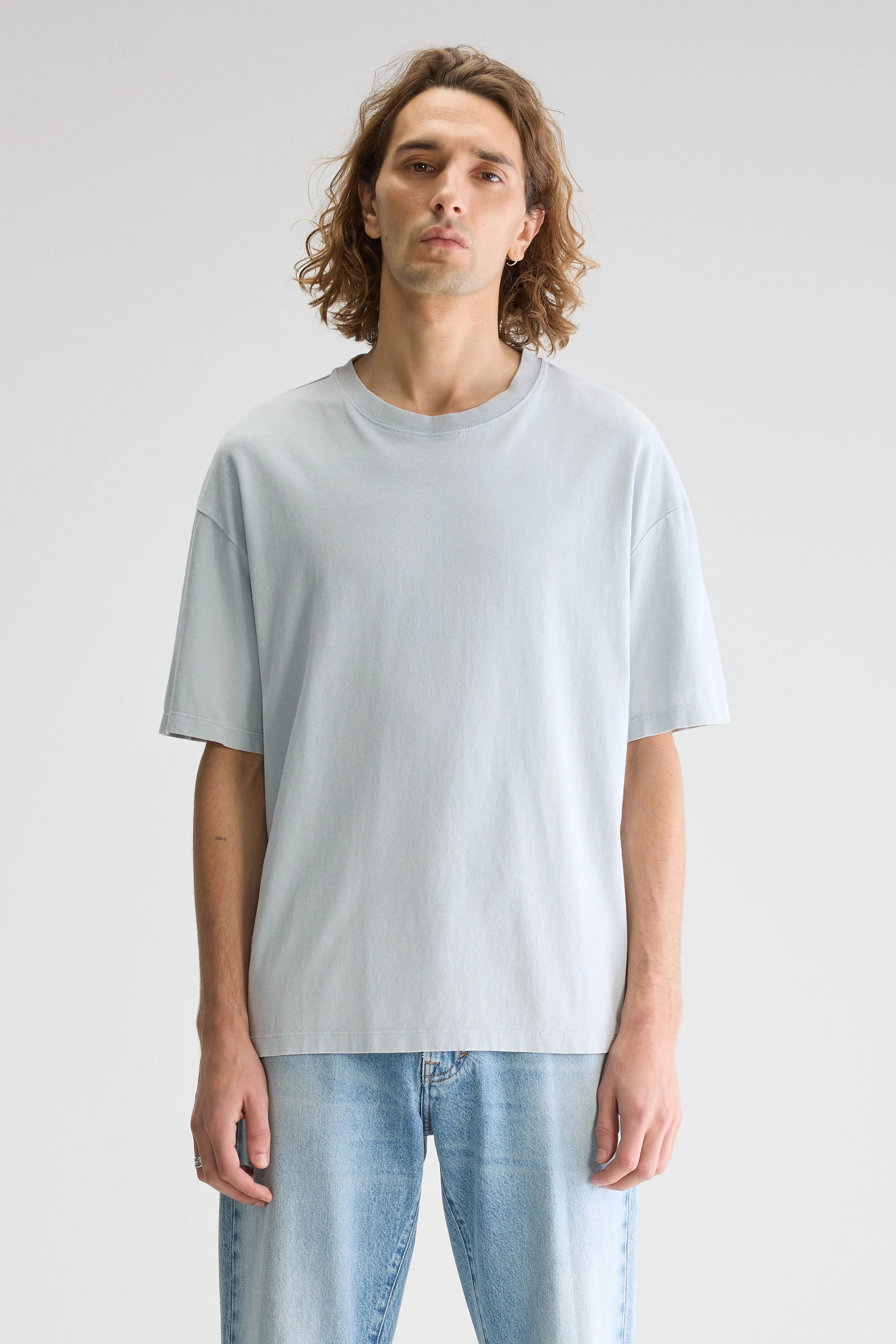 Vouch Korte Mouwen T-shirt - Blue fog Voor Heren | Bellerose