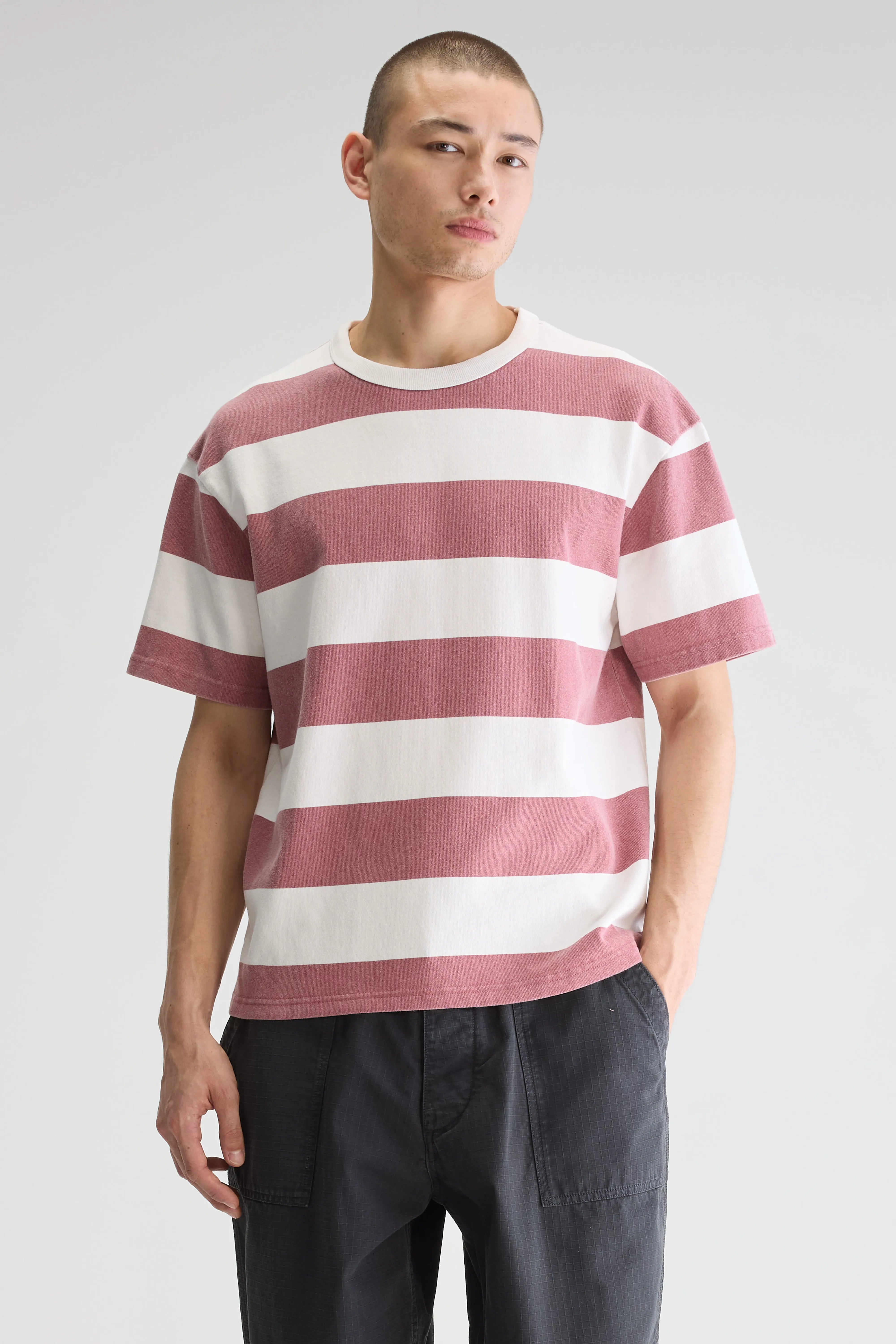 T-shirt À Manches Courtes Vouch - Lychee / Off white Pour Homme | Bellerose